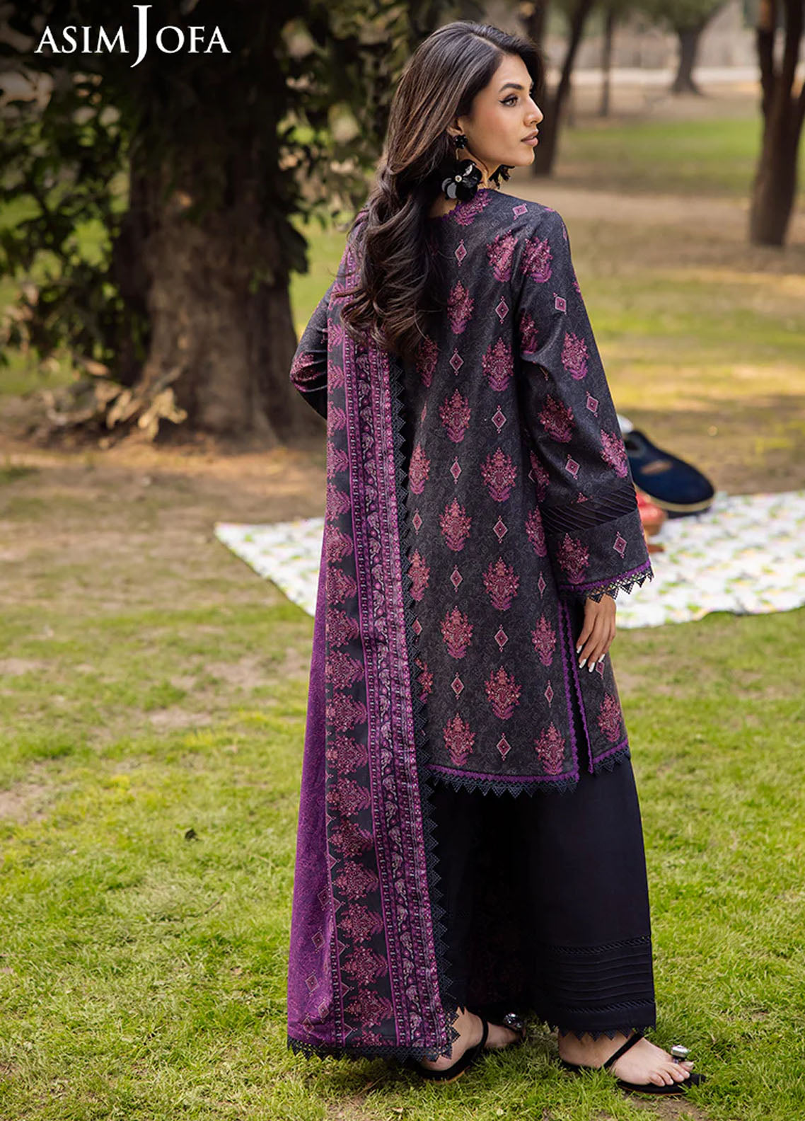 Asim Jofa Printed Lawn Suits Unstitched 3 Piece AJUBJ-24