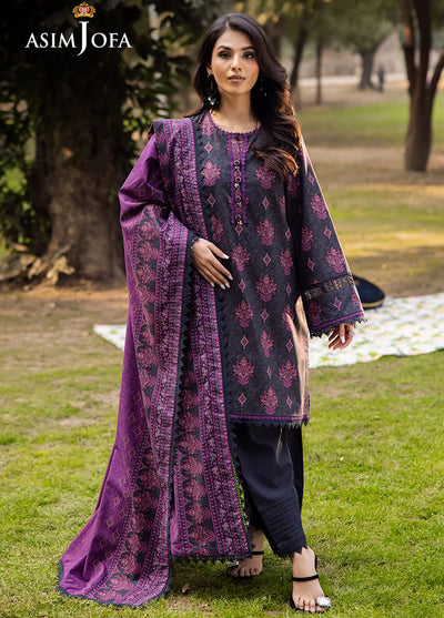 Asim Jofa Printed Lawn Suits Unstitched 3 Piece AJUBJ-24