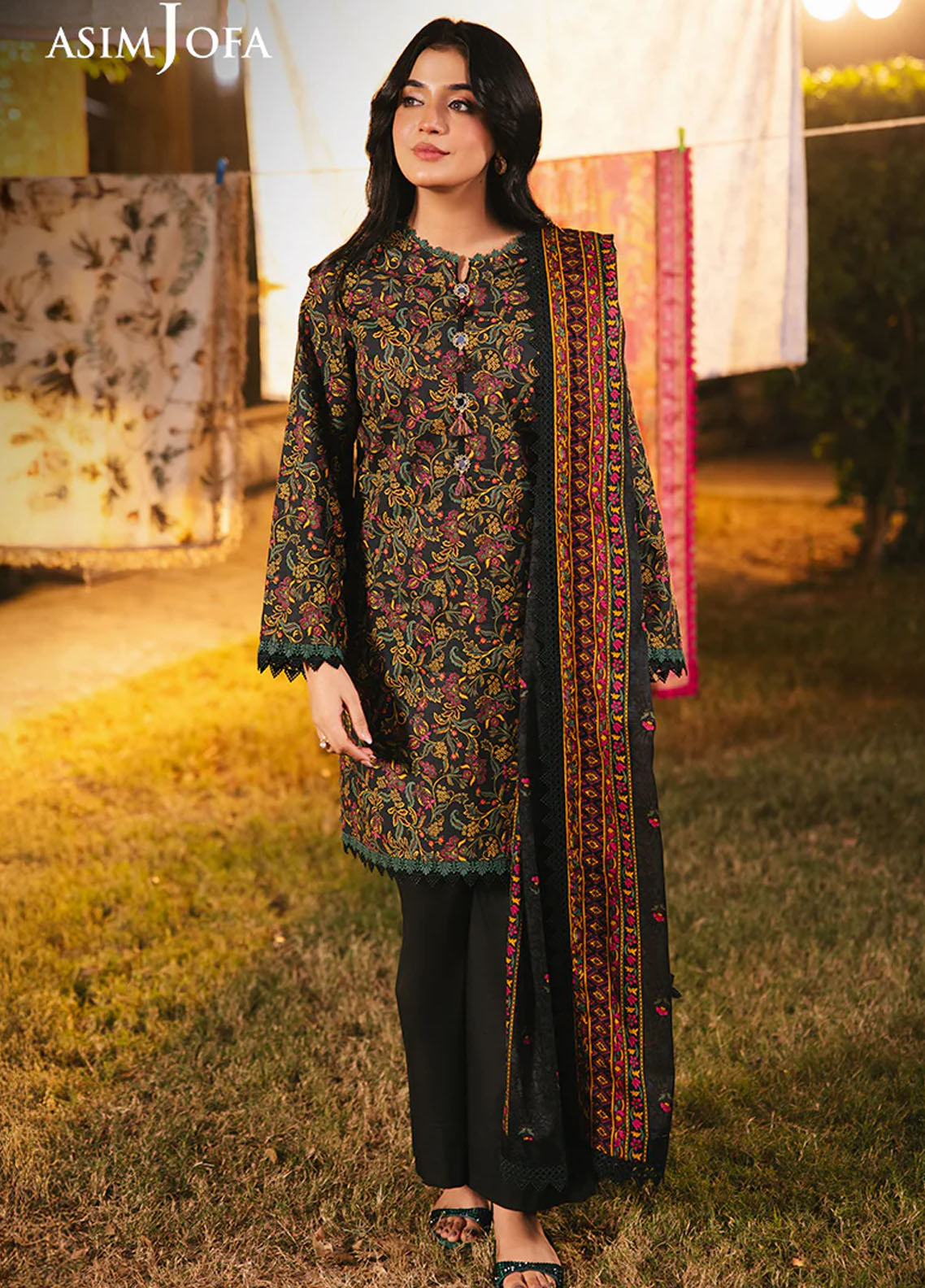 Asim Jofa Printed Lawn Suits Unstitched 3 Piece AJUBJ-25