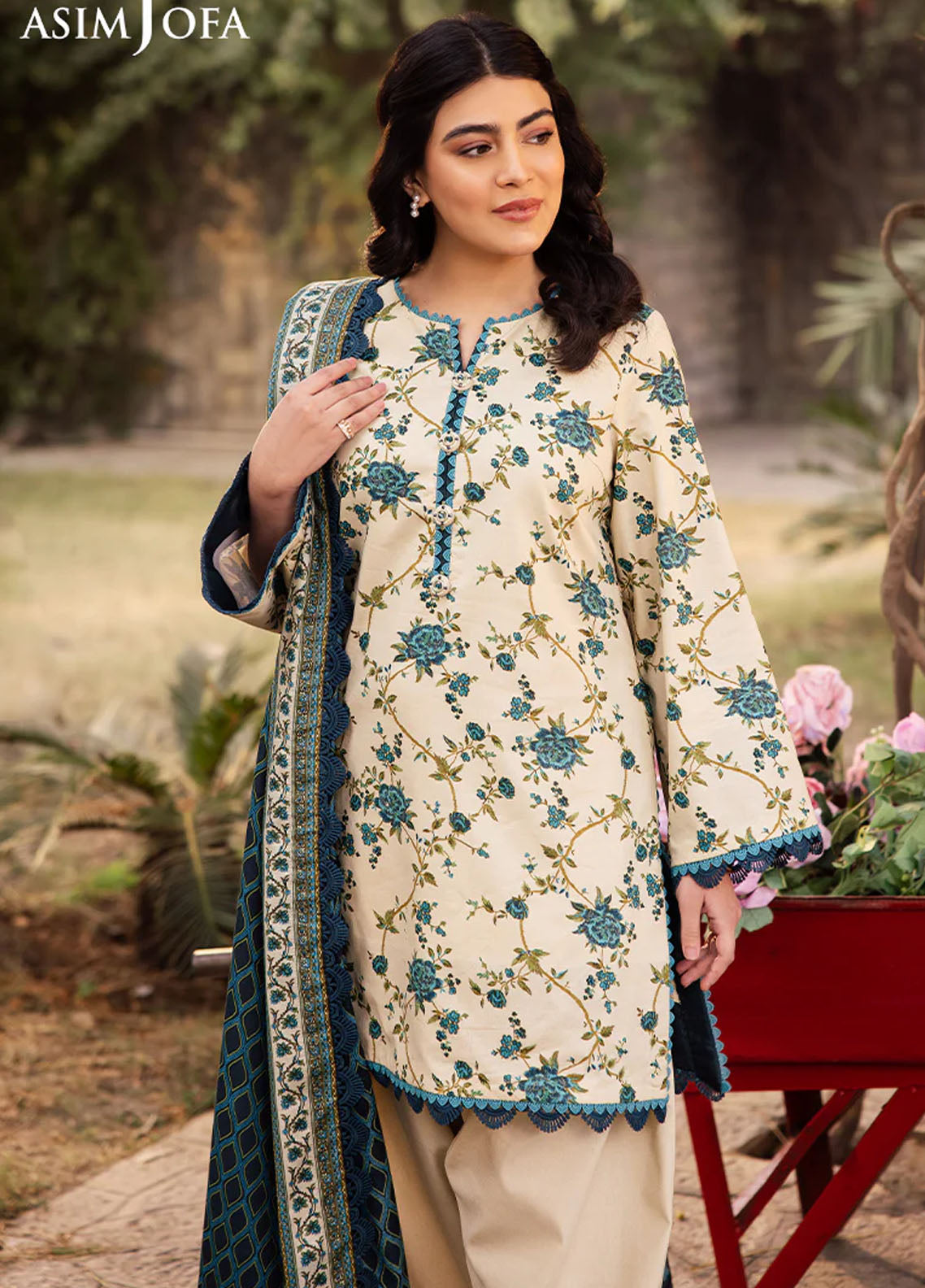 Asim Jofa Printed Lawn Suits Unstitched 3 Piece AJUBJ-34