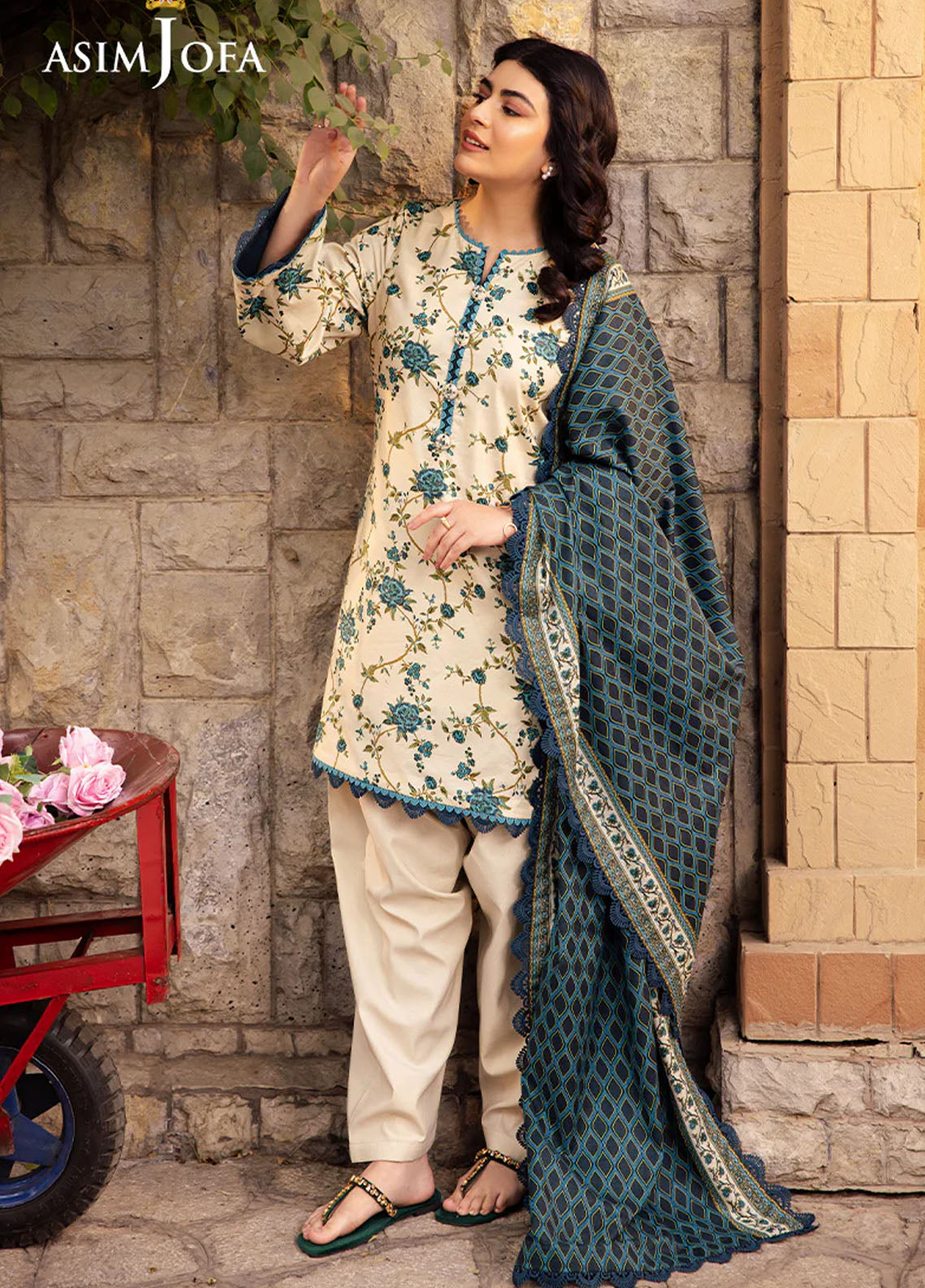 Asim Jofa Printed Lawn Suits Unstitched 3 Piece AJUBJ-34