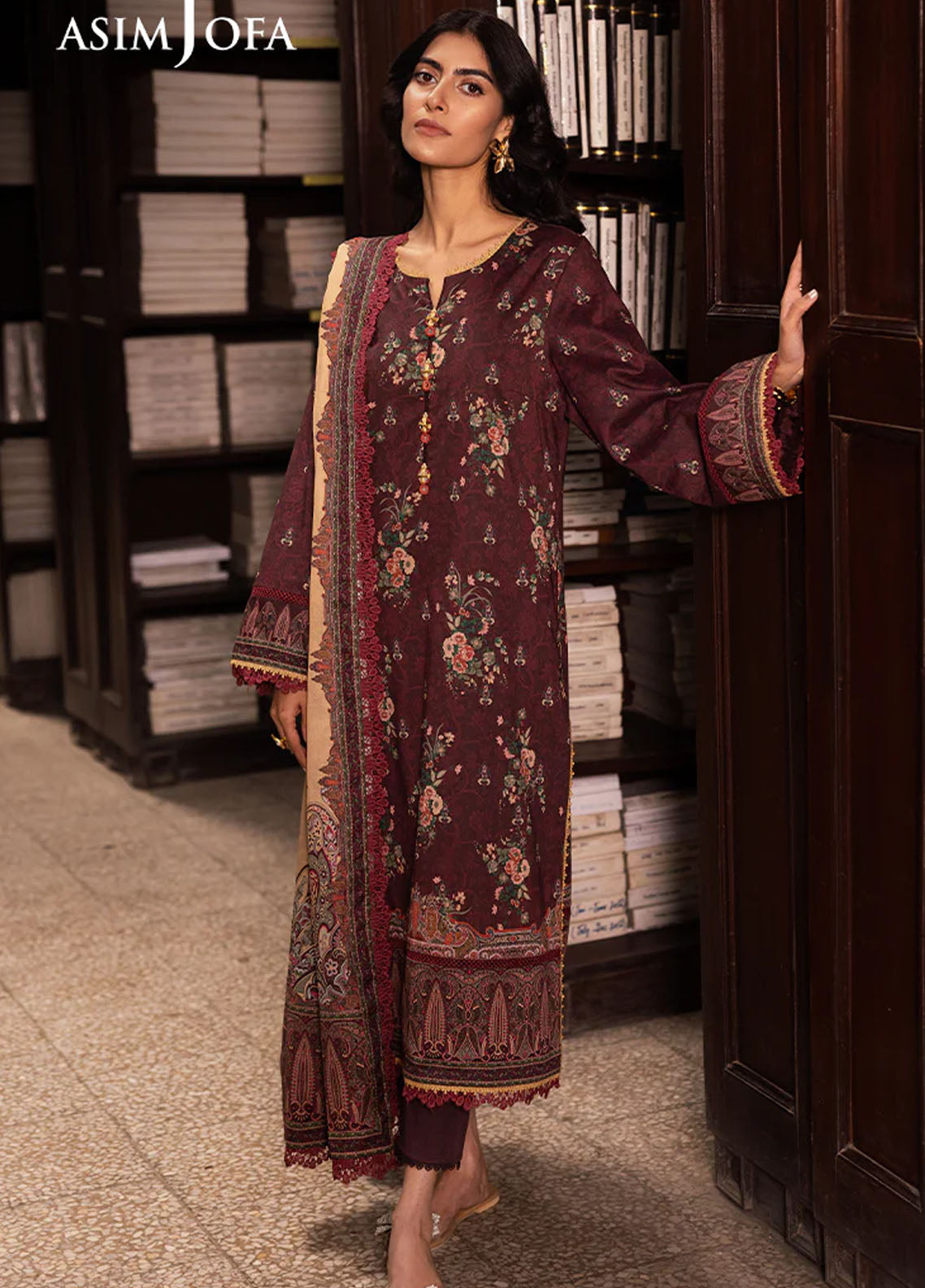 Asim Jofa Printed Lawn Suits Unstitched 3 Piece AJUBJ-44