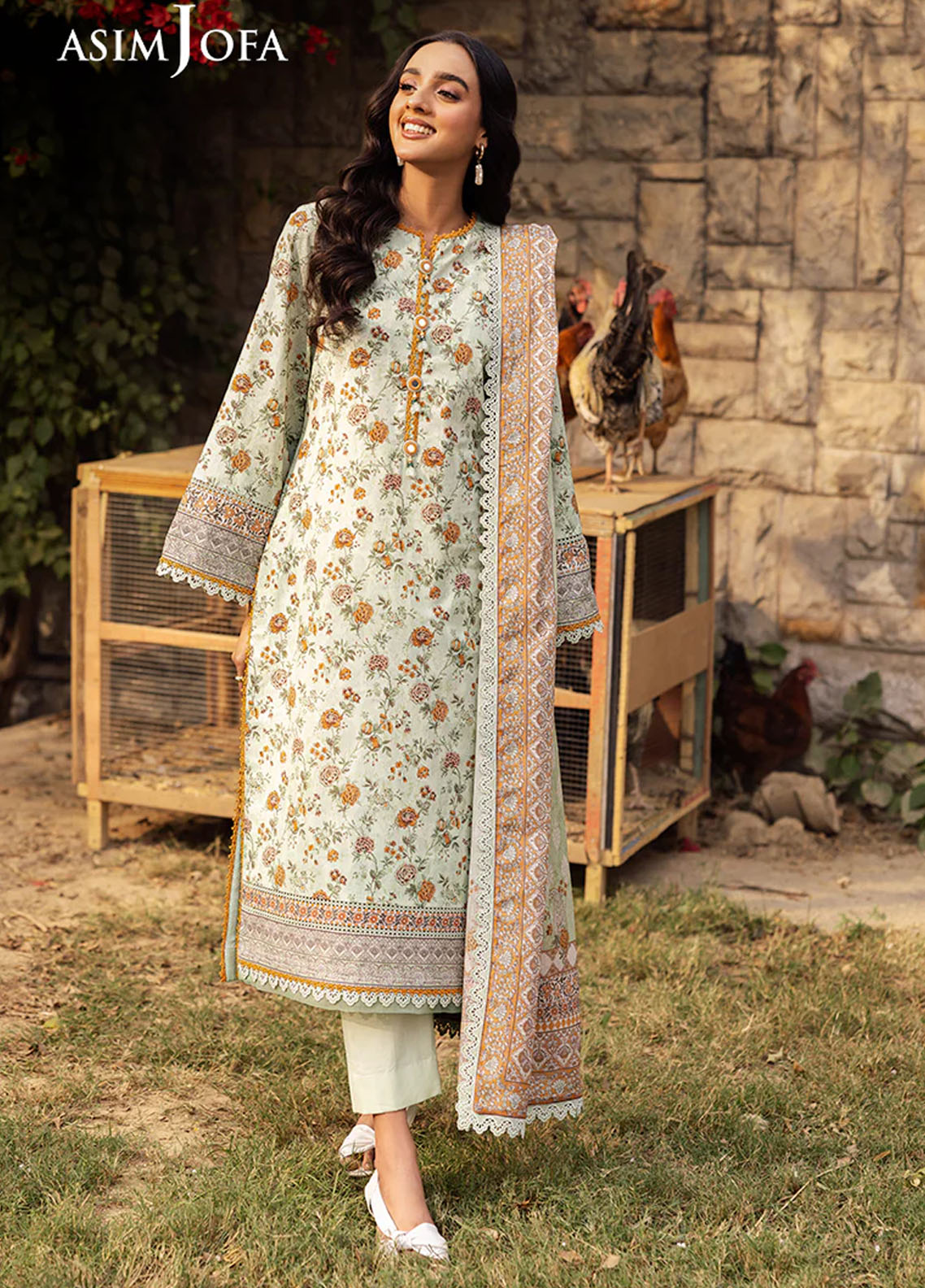 Asim Jofa Printed Lawn Suits Unstitched 3 Piece AJUBJ-52