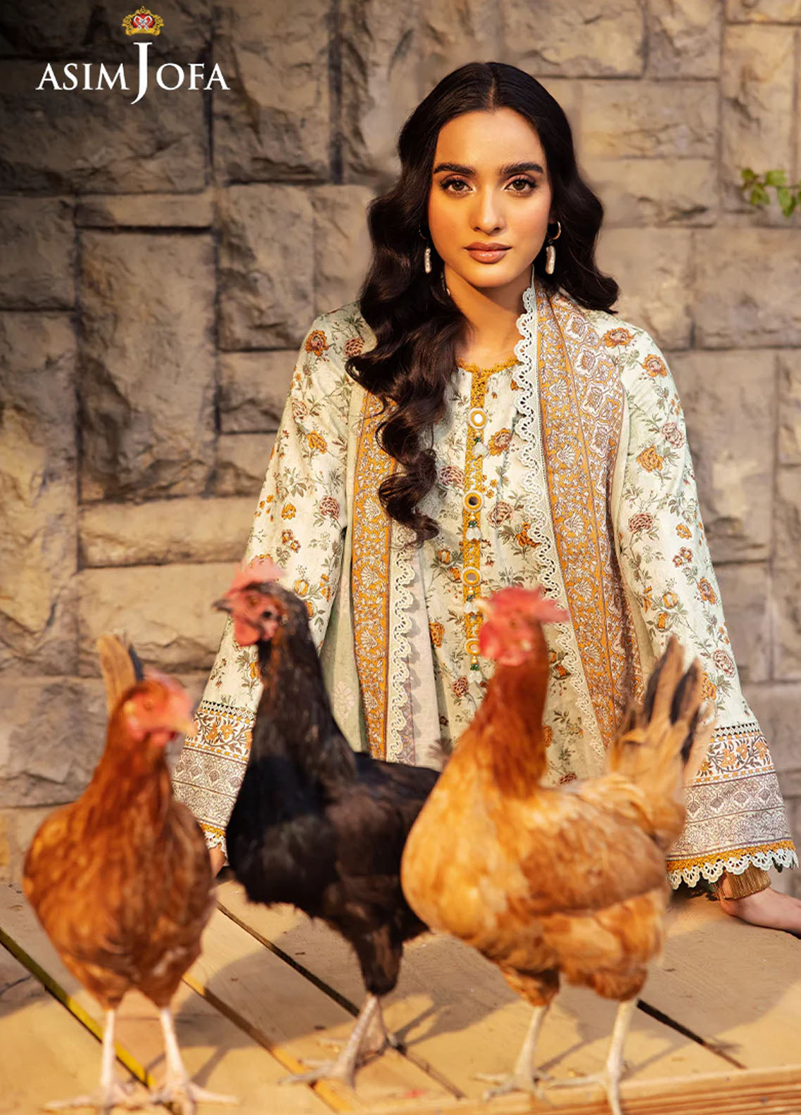 Asim Jofa Printed Lawn Suits Unstitched 3 Piece AJUBJ-52