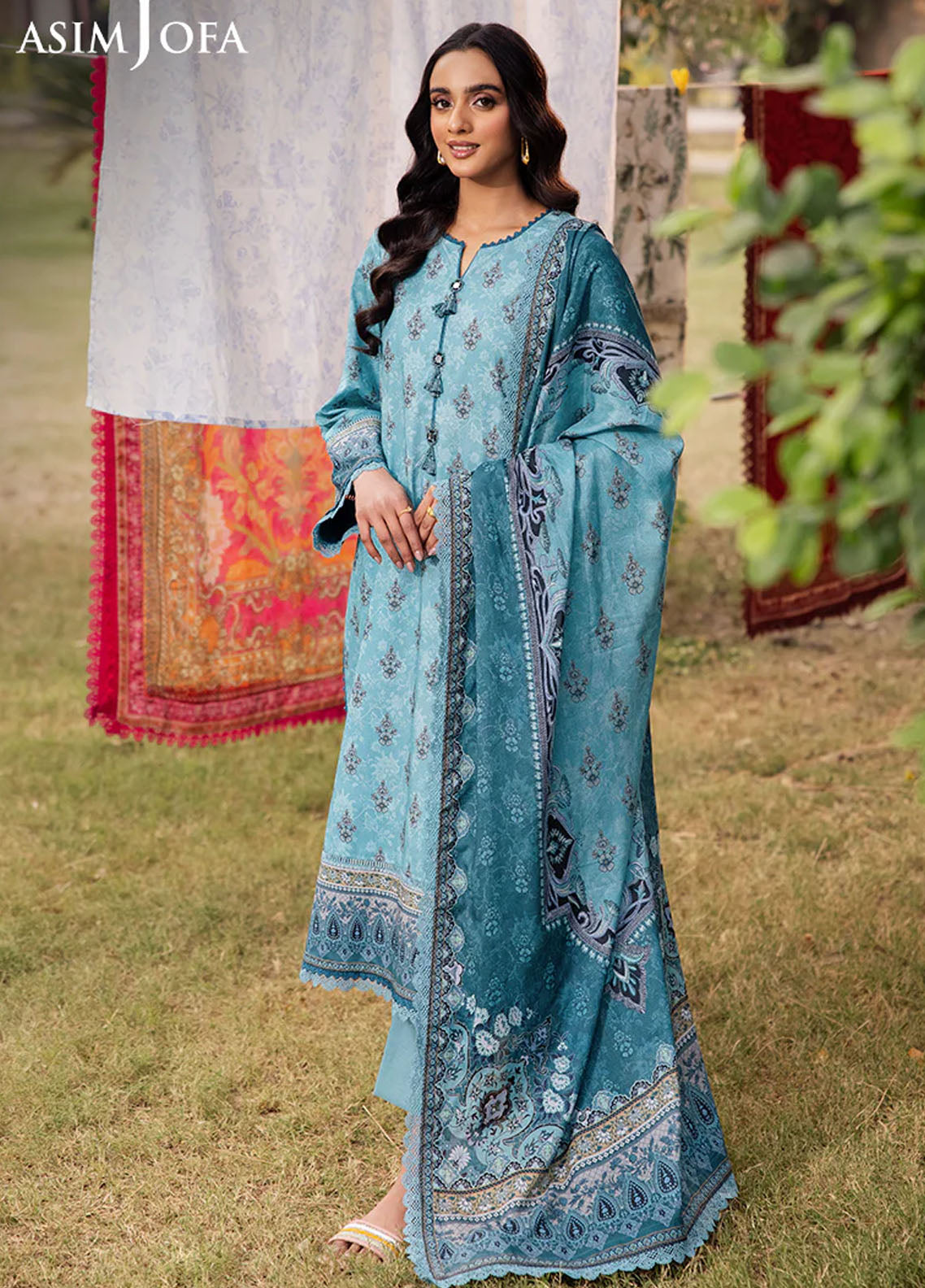 Asim Jofa Printed Lawn Suits Unstitched 3 Piece AJUBJ-46