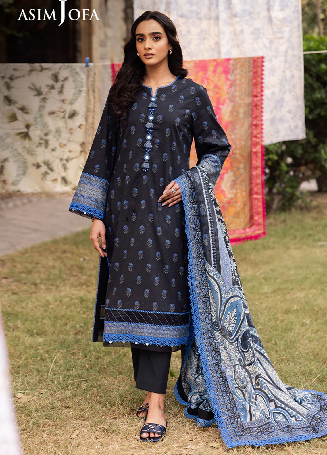 Asim Jofa Printed Lawn Suits Unstitched 3 Piece AJUBJ-55