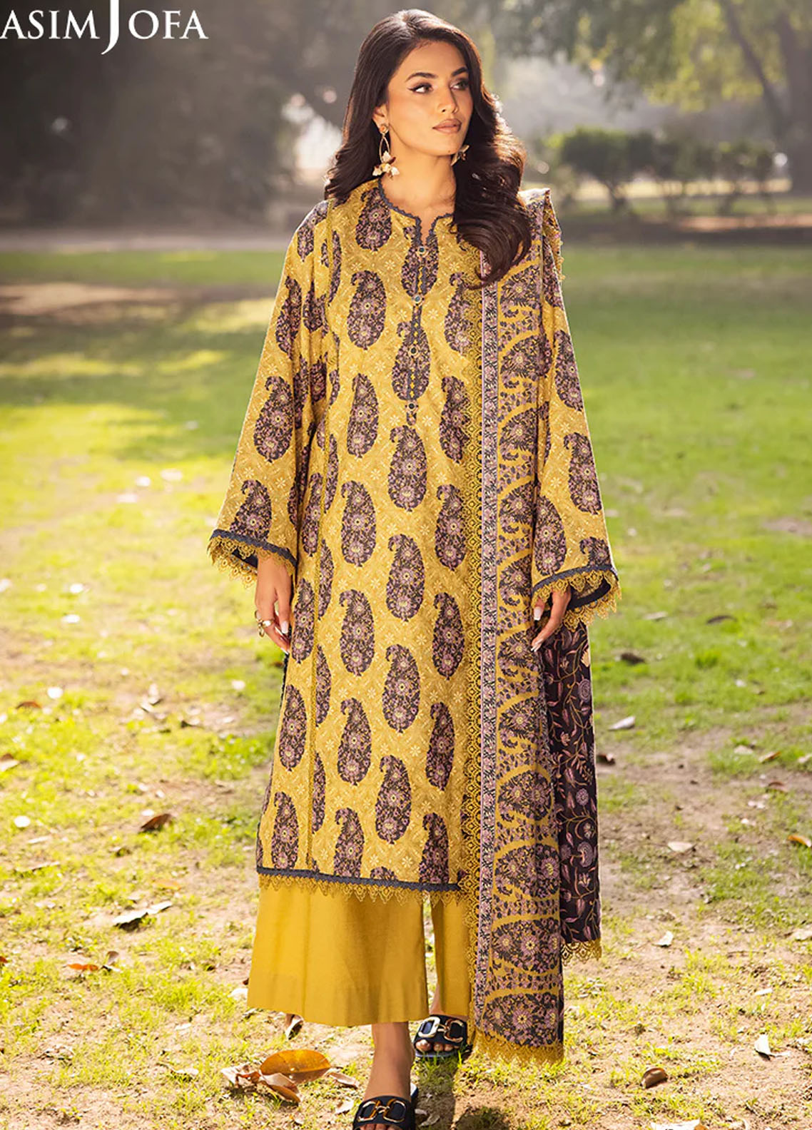 Asim Jofa Printed Lawn Suits Unstitched 3 Piece AJUBJ-33