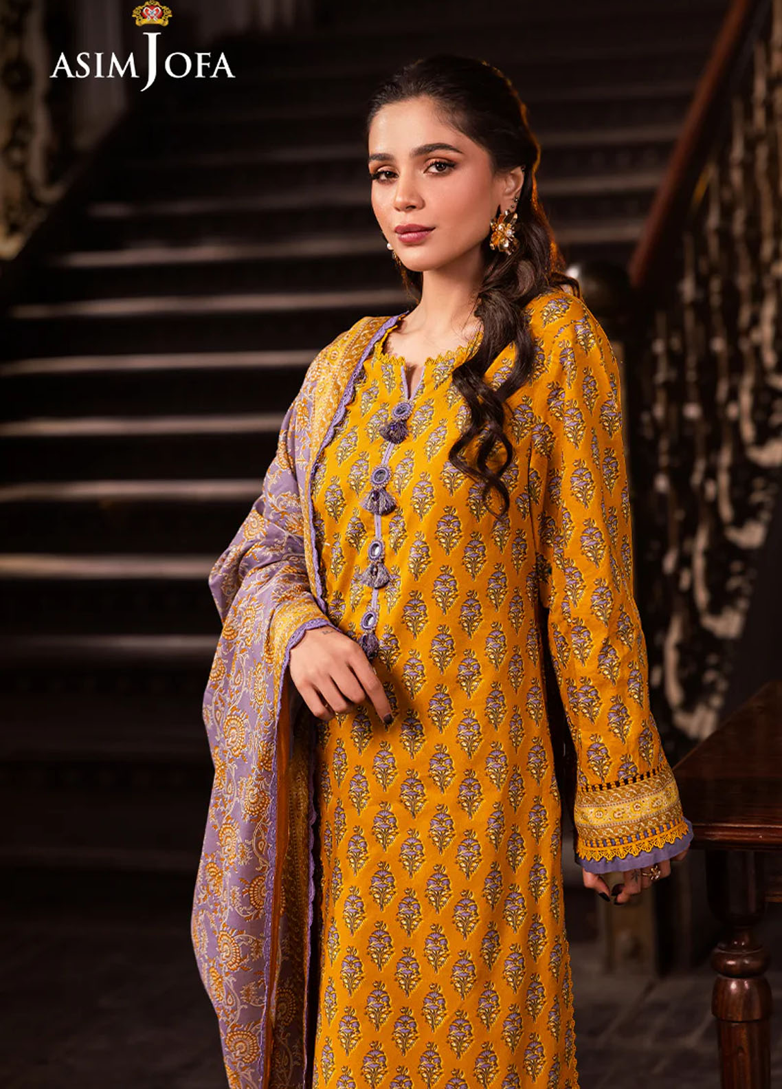 Asim Jofa Printed Lawn Suits Unstitched 3 Piece AJUBJ-53