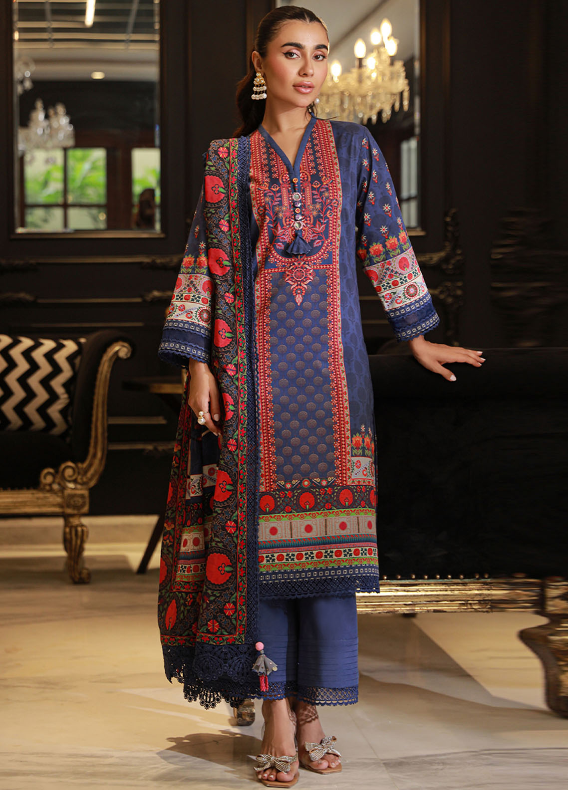 Prints by Asim Jofa Unstitched Collection 2024 AJUN-07