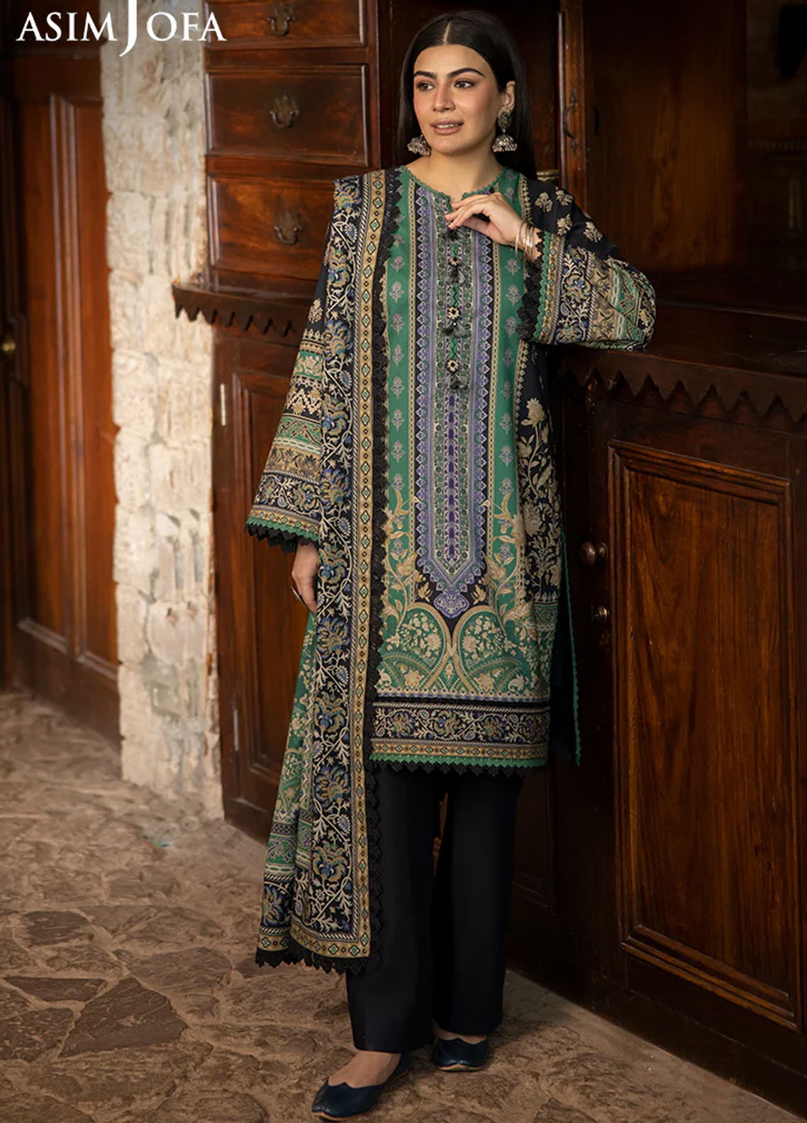 Asim Jofa Unstitched Winter Collection 2024 AJUW-62-UNS