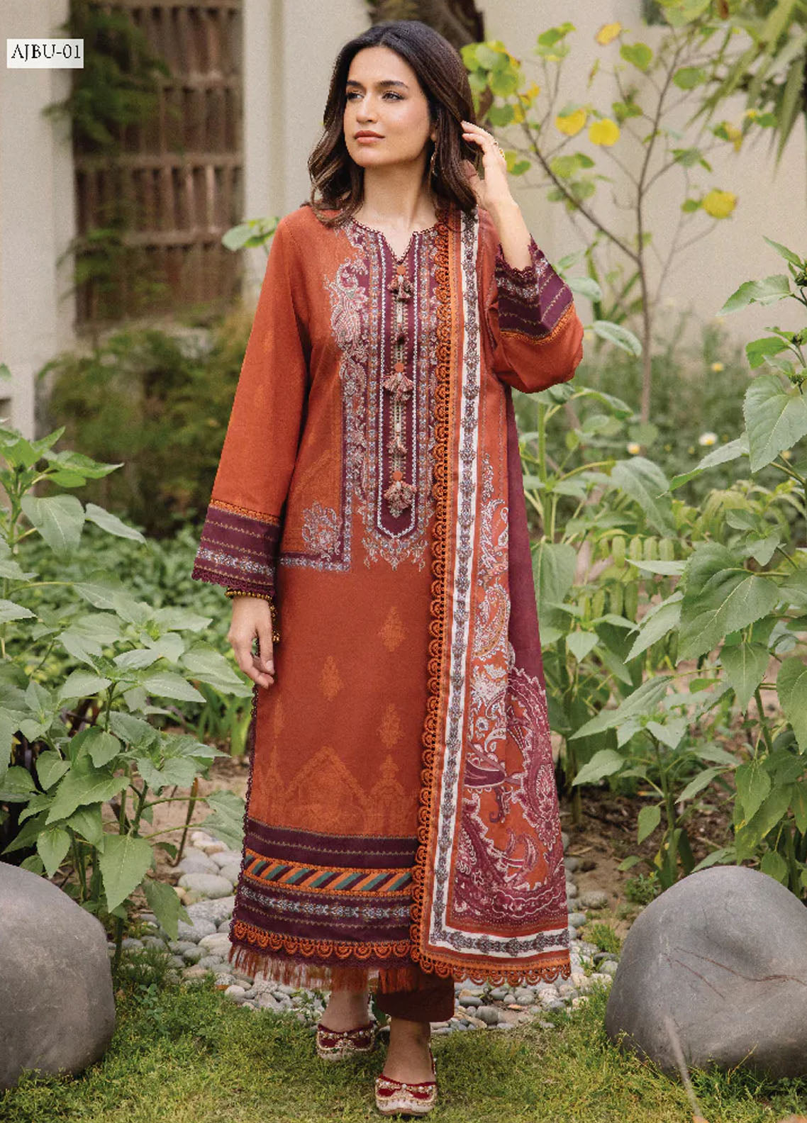 Asim Jofa Prints Unstitched Collection 2024 AJBU-01