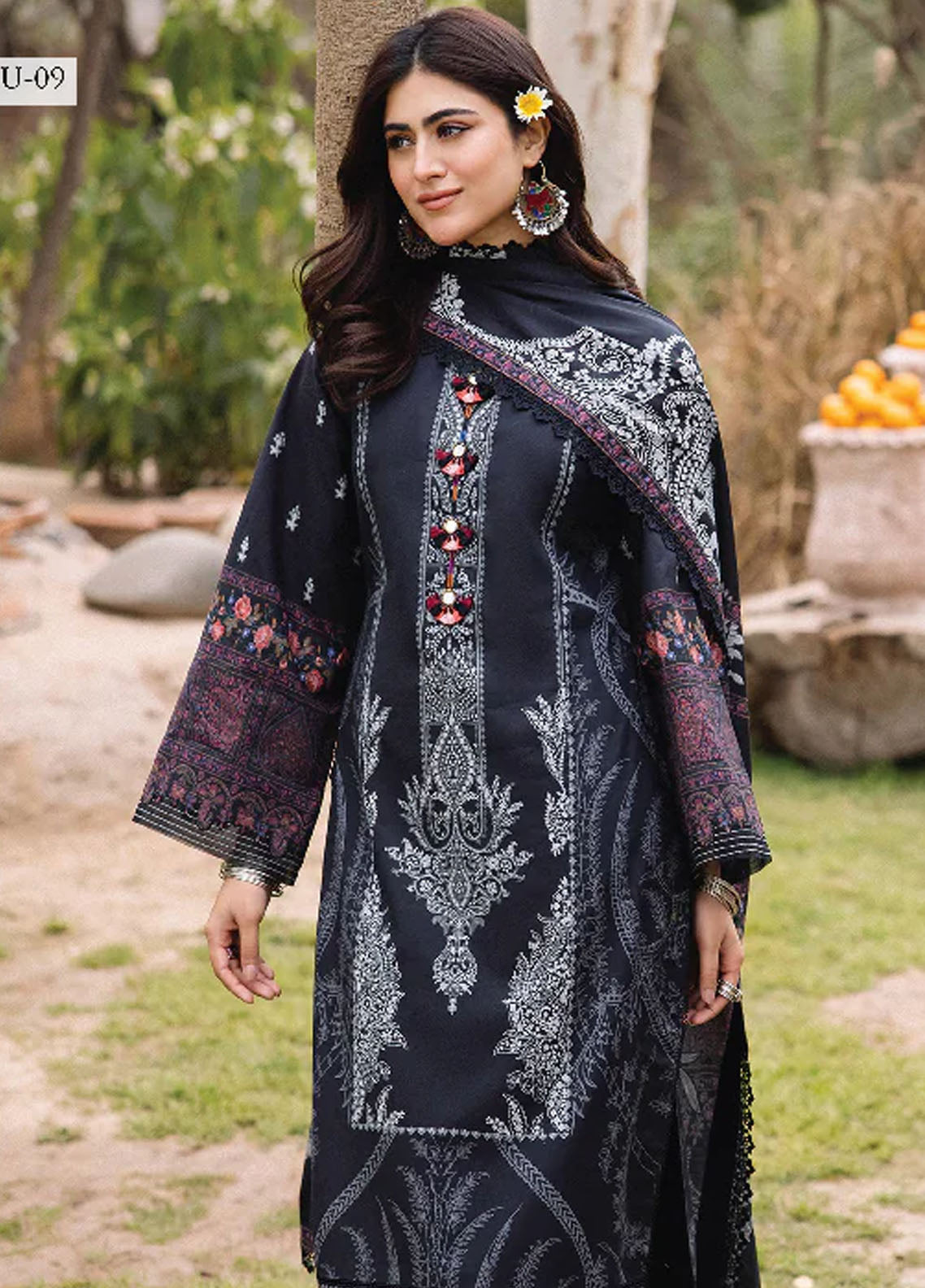 Asim Jofa Prints Unstitched Collection 2024 AJBU-09