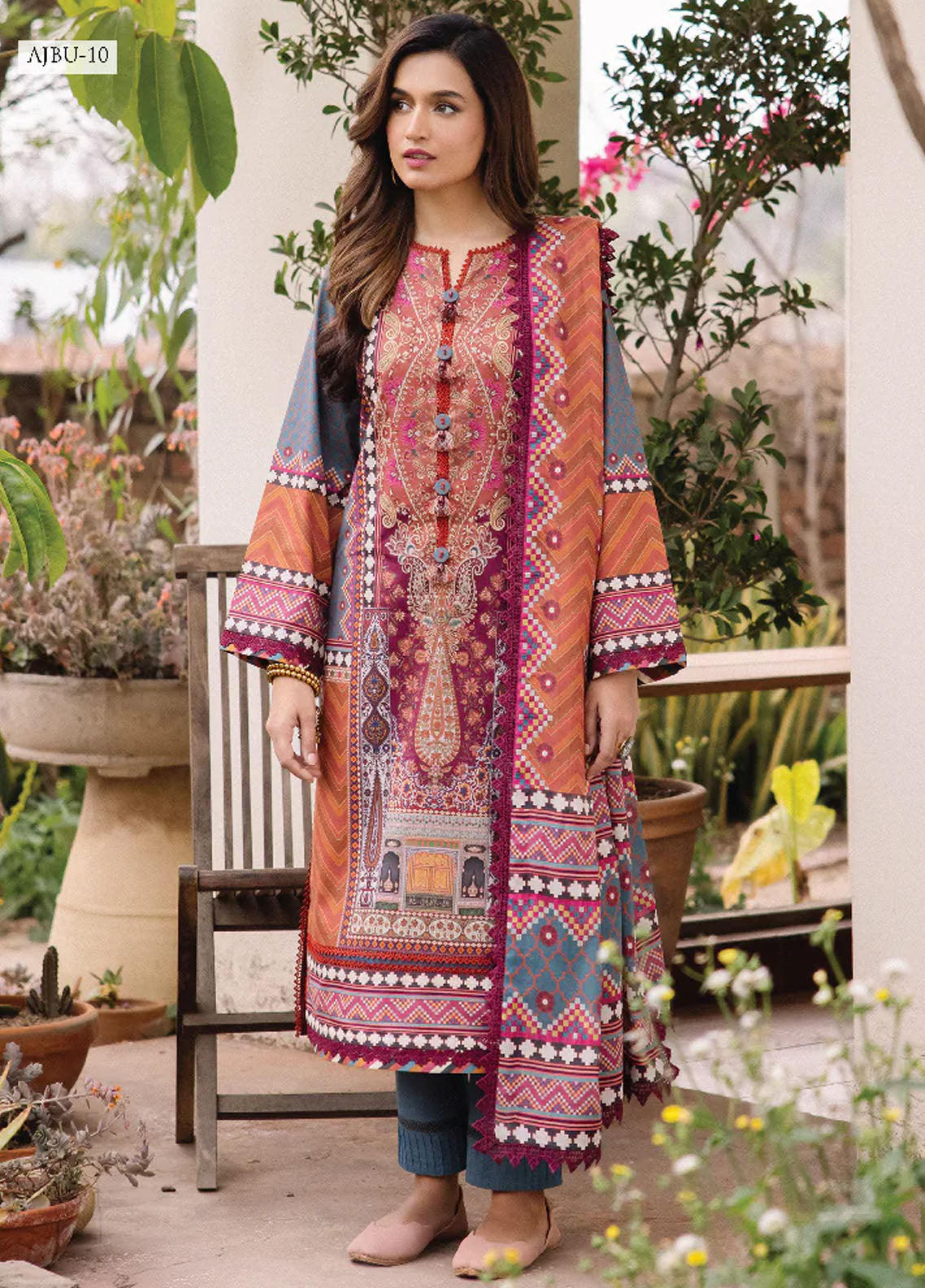 Asim Jofa Prints Unstitched Collection 2024 AJBU-10