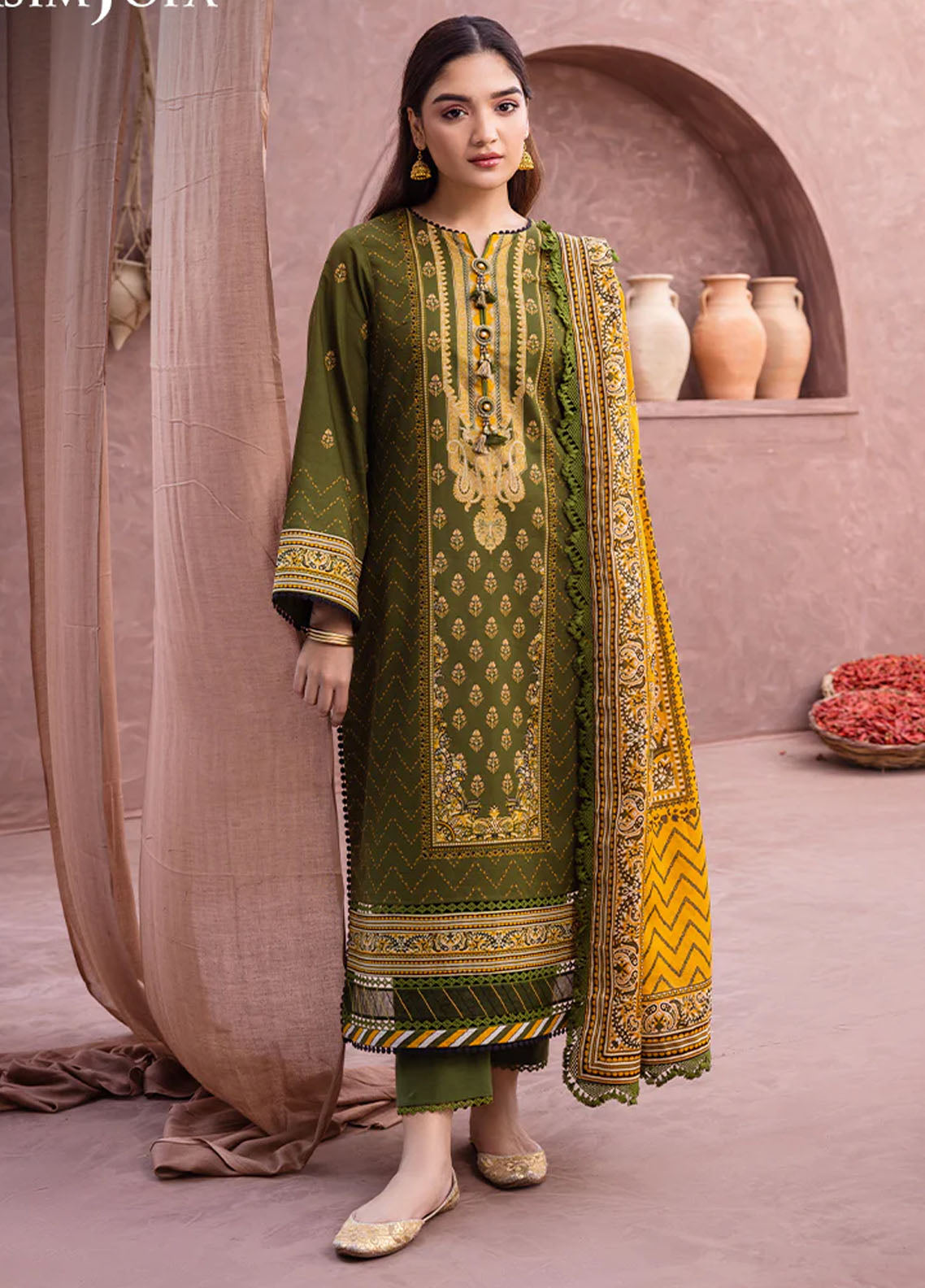 Asim Jofa Unstitched Prints Collection 2024 AJUB-01