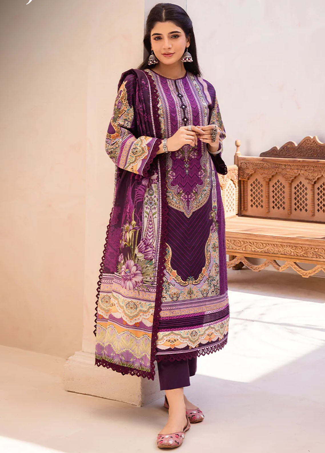 Asim Jofa Unstitched Prints Collection 2024 AJUB-10