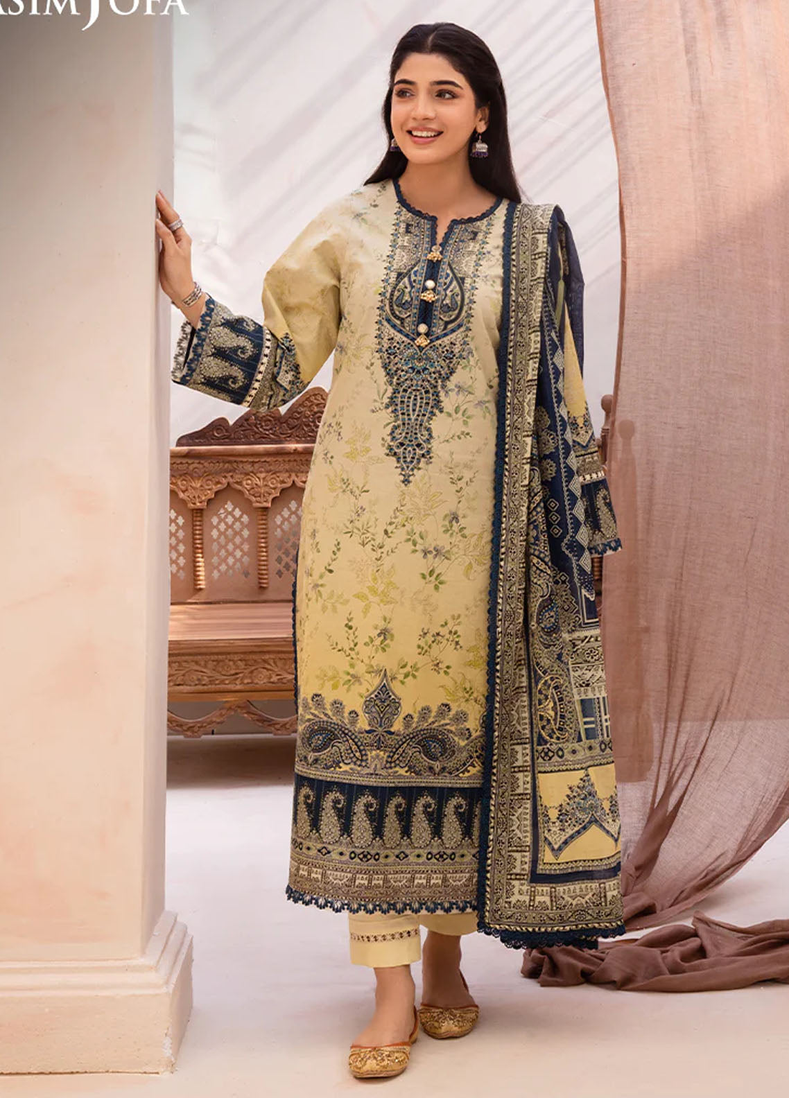 Asim Jofa Unstitched Prints Collection 2024 AJUB-15