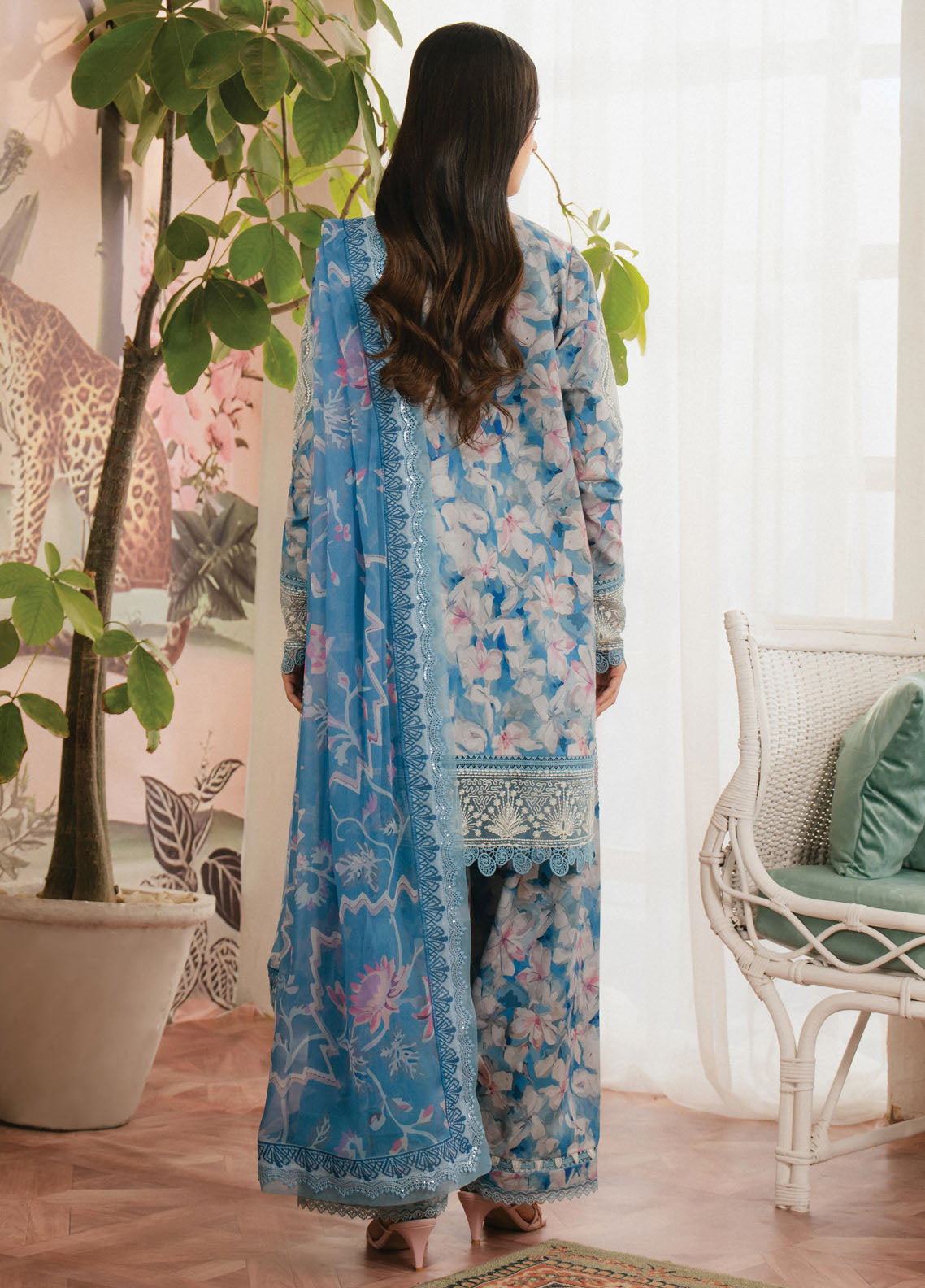 Ayzel by Afrozeh Armelia Printed Lawn Collection 2025 D-04 Scilla