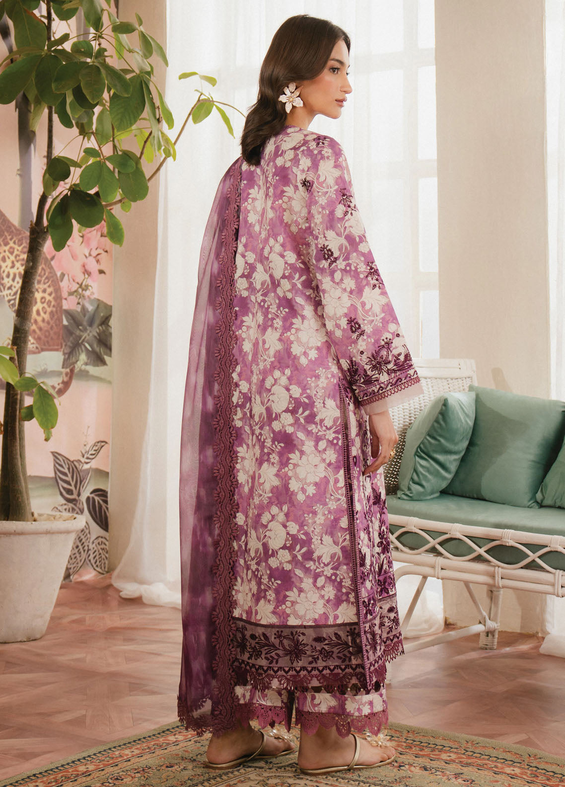 Ayzel by Afrozeh Armelia Printed Lawn Collection 2025 D-07 Ren