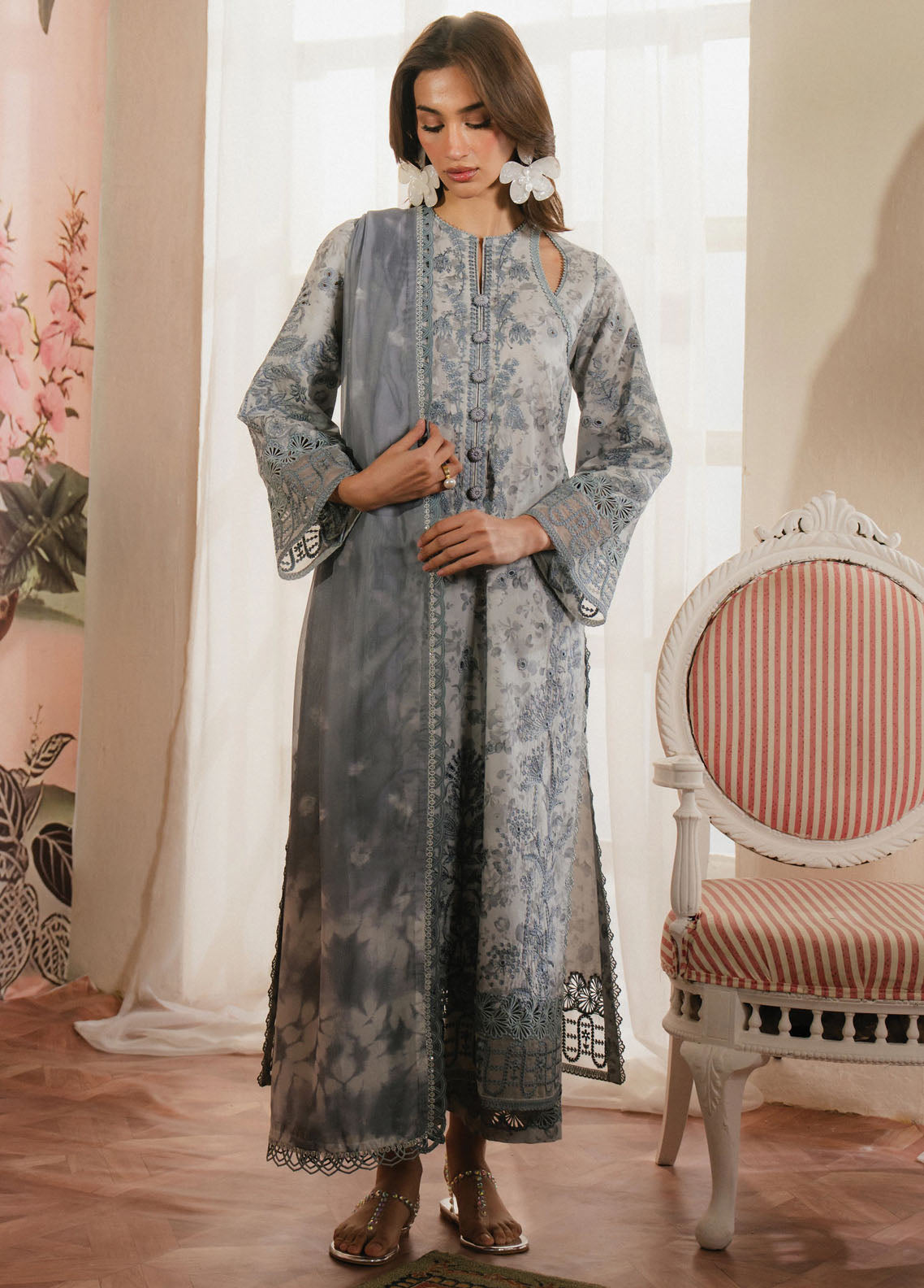 Ayzel by Afrozeh Armelia Printed Lawn Collection 2025 D-08 Selviana