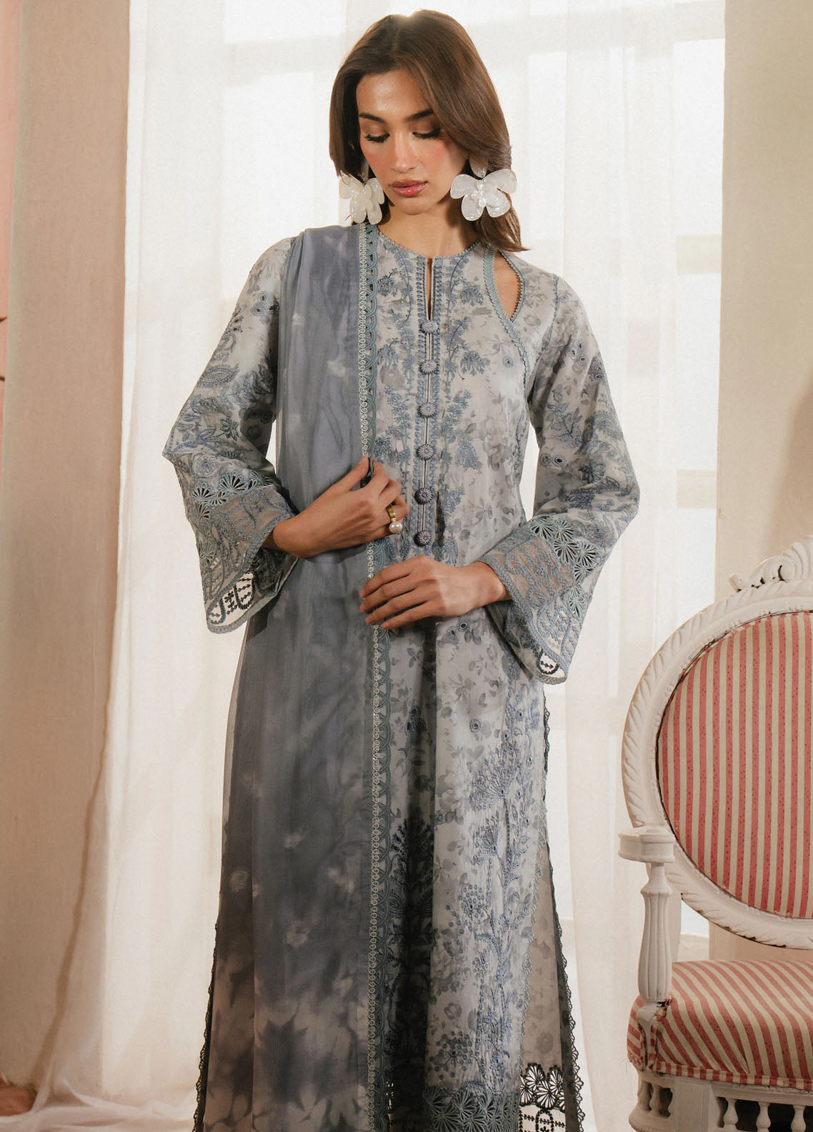 Ayzel by Afrozeh Armelia Printed Lawn Collection 2025 D-08 Selviana