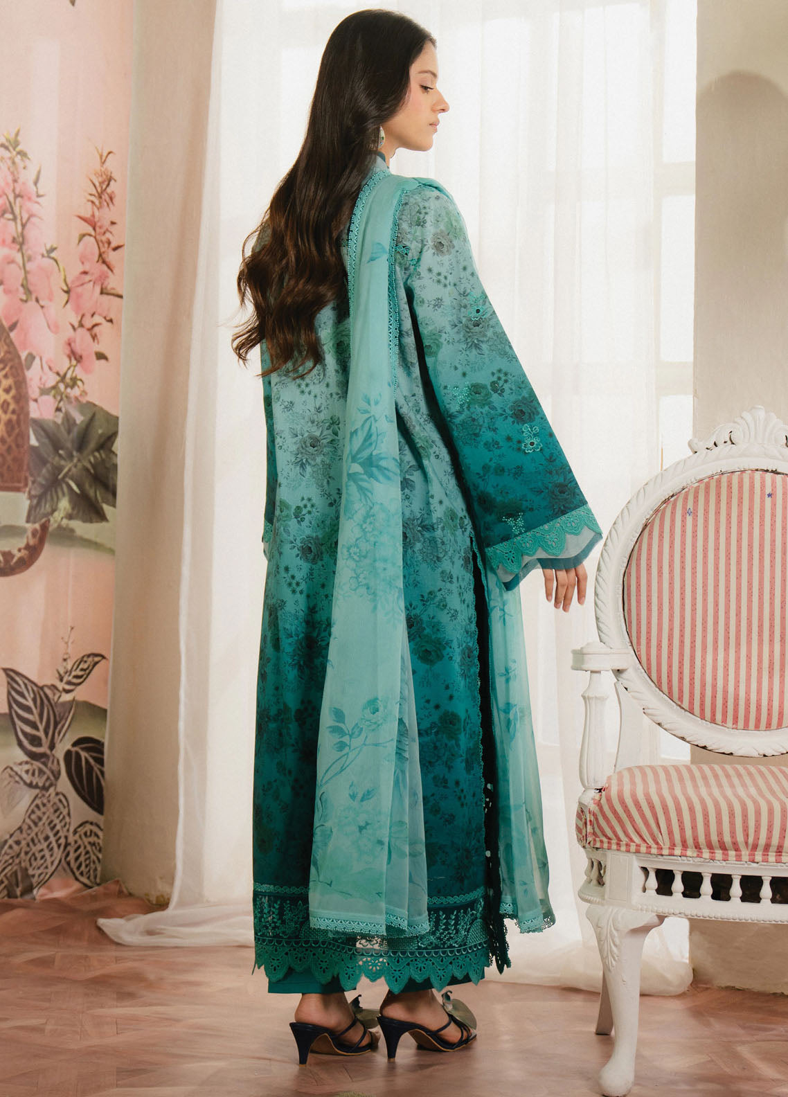 Ayzel by Afrozeh Armelia Printed Lawn Collection 2025 D-09 Esmera