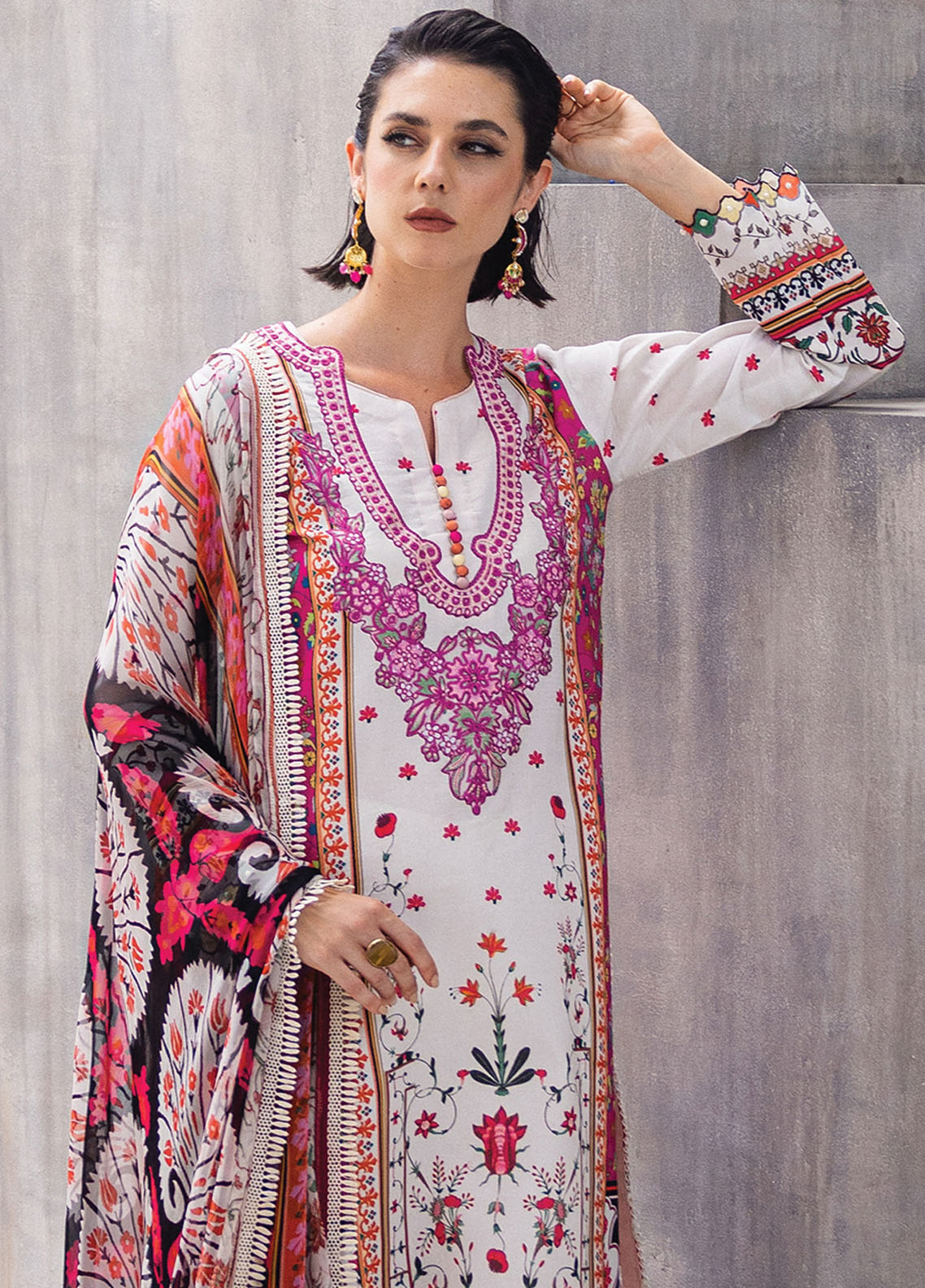 Azalea by Roheenaz Unstitched Lawn Collection 2024 Marigold Meadows RNZ-01A