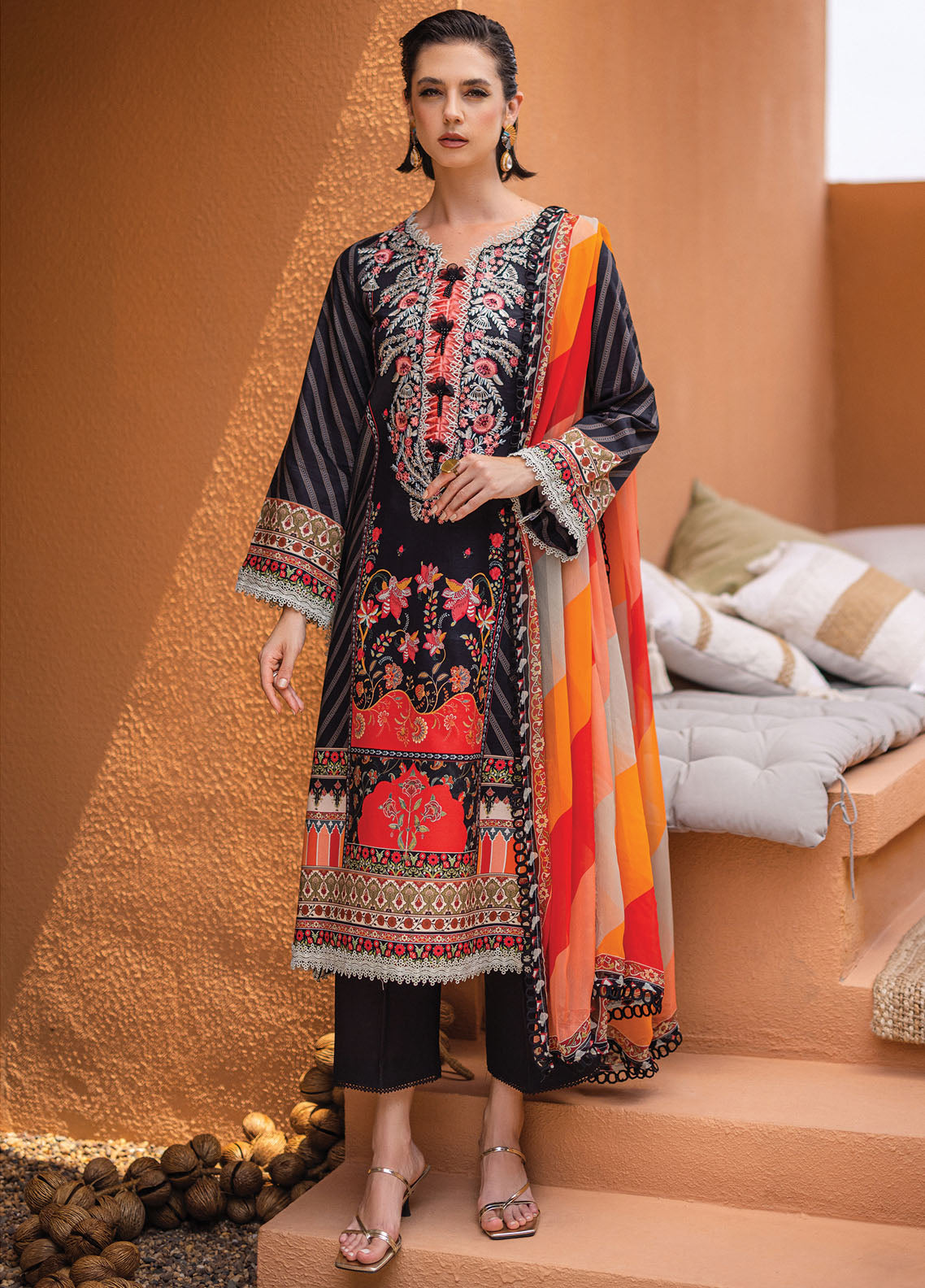 Azalea by Roheenaz Unstitched Lawn Collection 2024 Midnight Mirage RNZ-05A