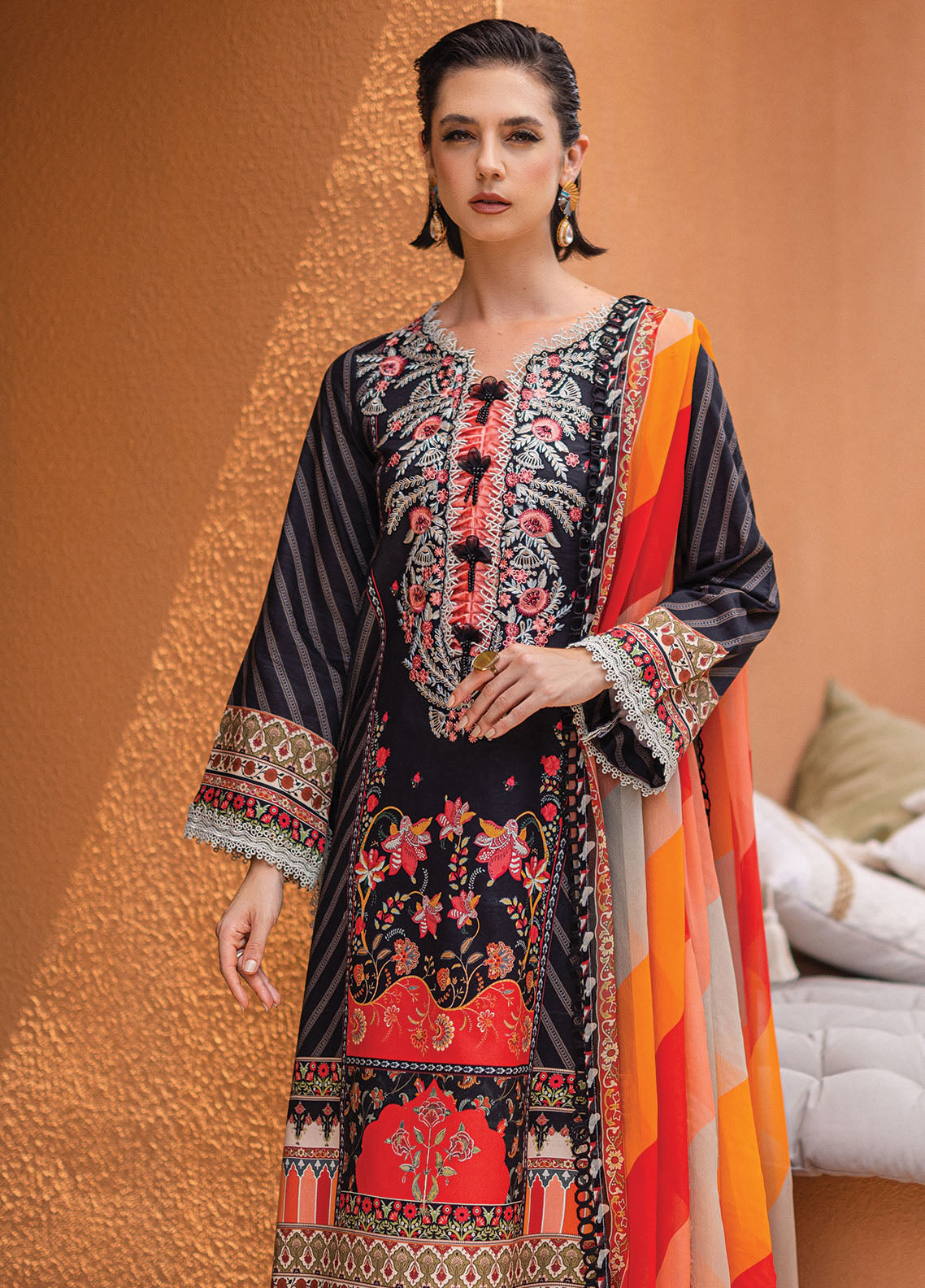 Azalea by Roheenaz Unstitched Lawn Collection 2024 Midnight Mirage RNZ-05A