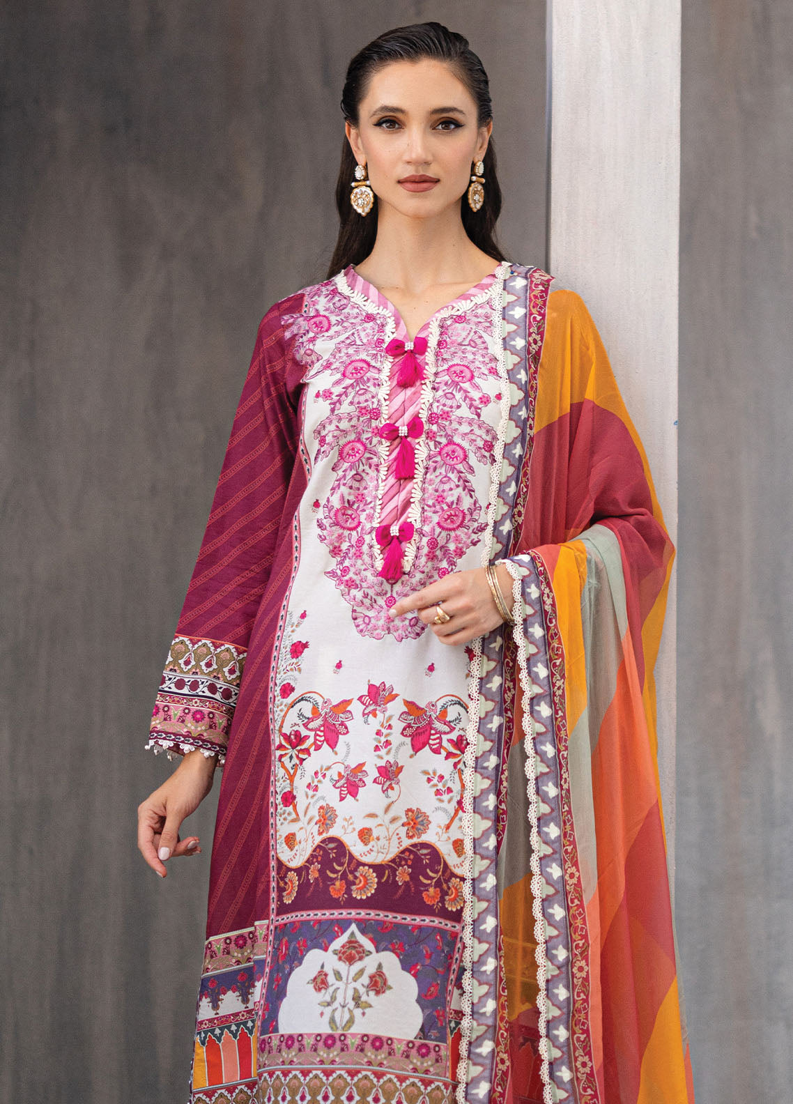 Azalea by Roheenaz Unstitched Lawn Collection 2024 Orchid Oasis RNZ-05B
