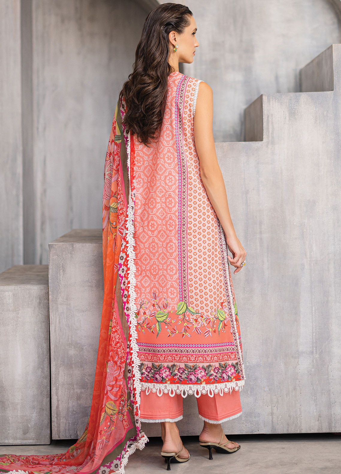 Azalea by Roheenaz Unstitched Lawn Collection 2024 Radiant Rose RNZ-04A