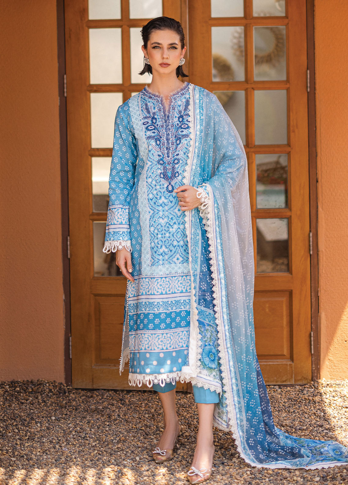 Azalea by Roheenaz Unstitched Lawn Collection 2024 Starlit Sky RNZ-06A