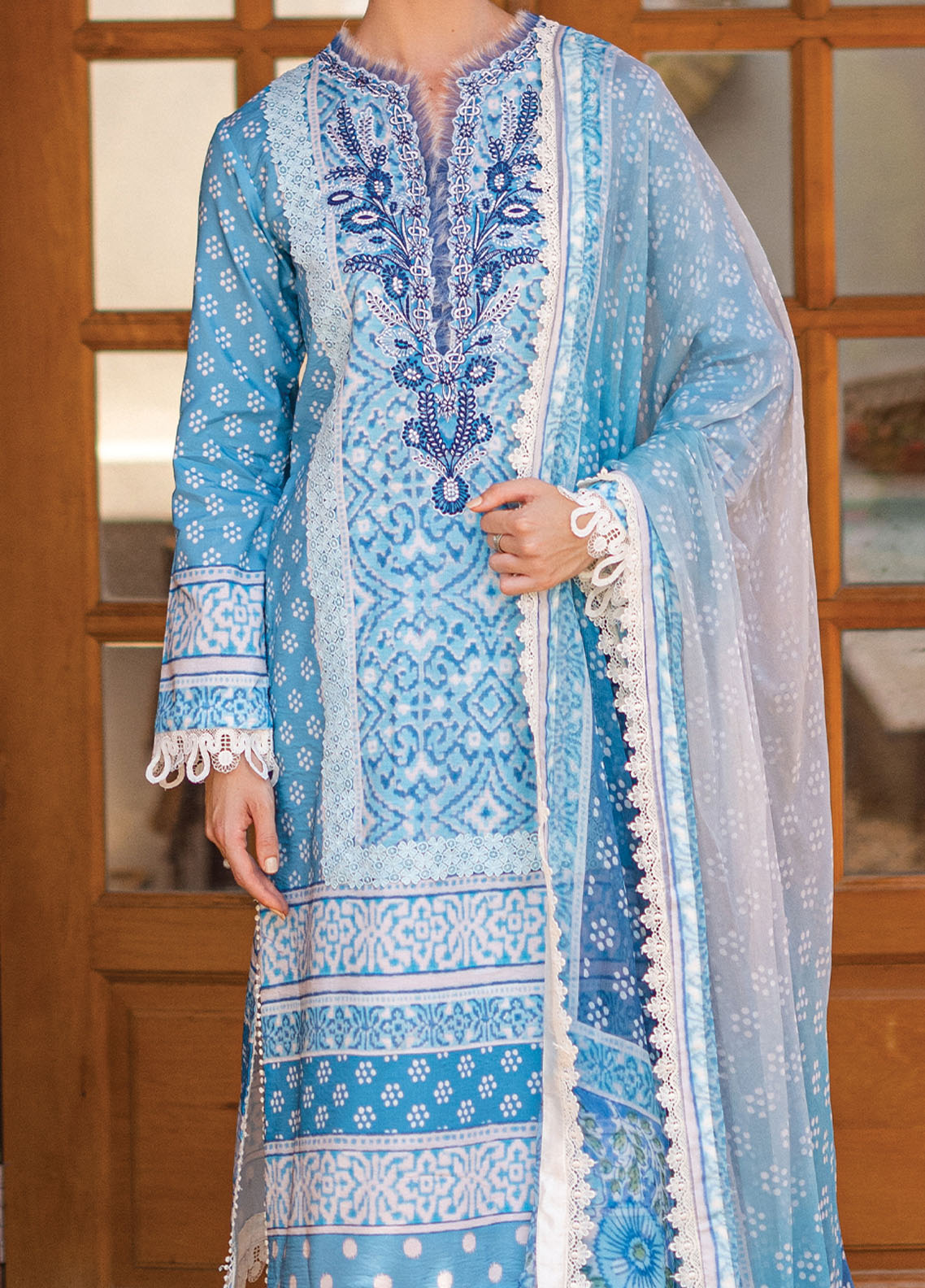 Azalea by Roheenaz Unstitched Lawn Collection 2024 Starlit Sky RNZ-06A