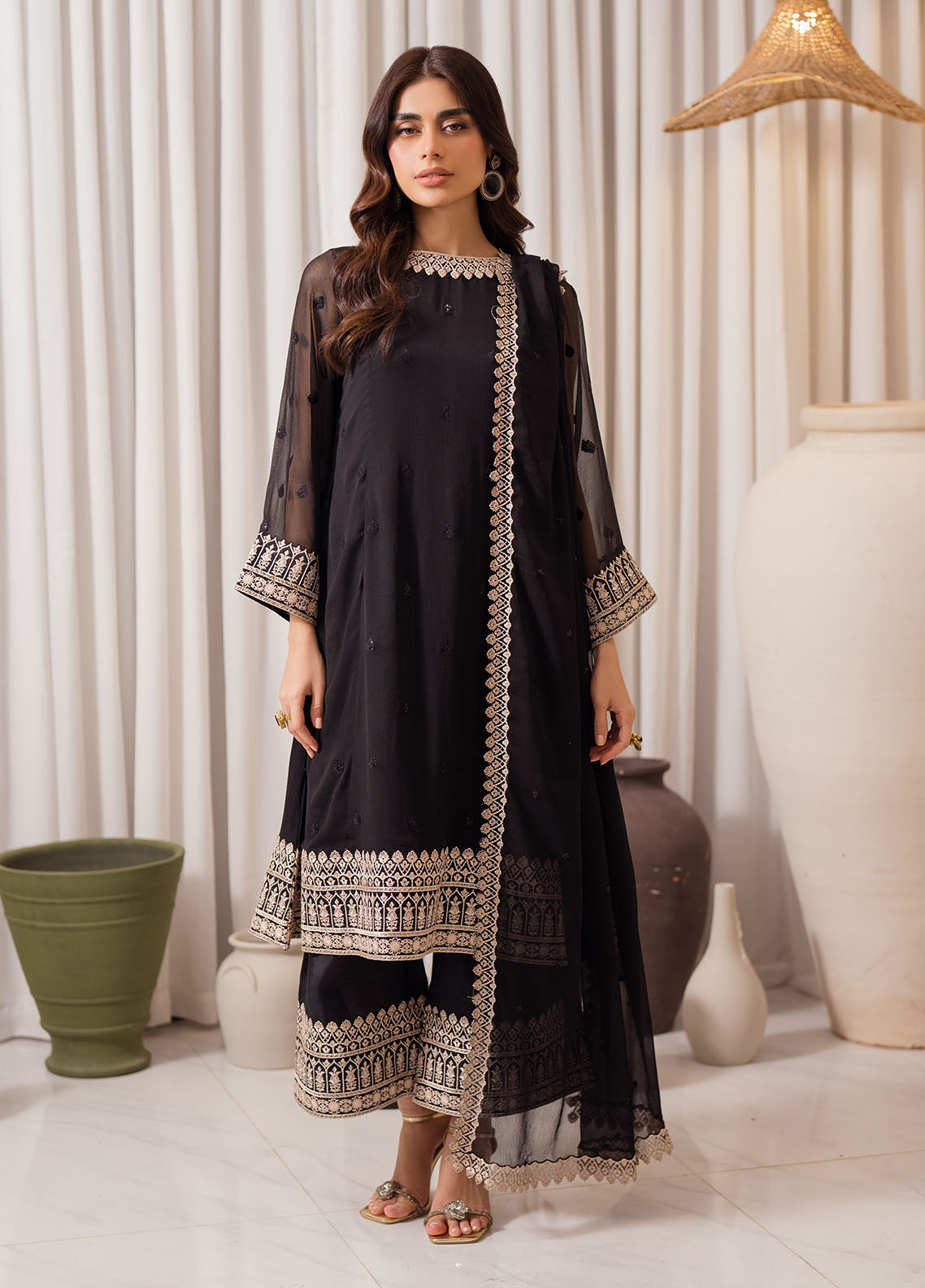 Azure Ensembles Unstitched Festive Collection 2024 Midnight Elegance