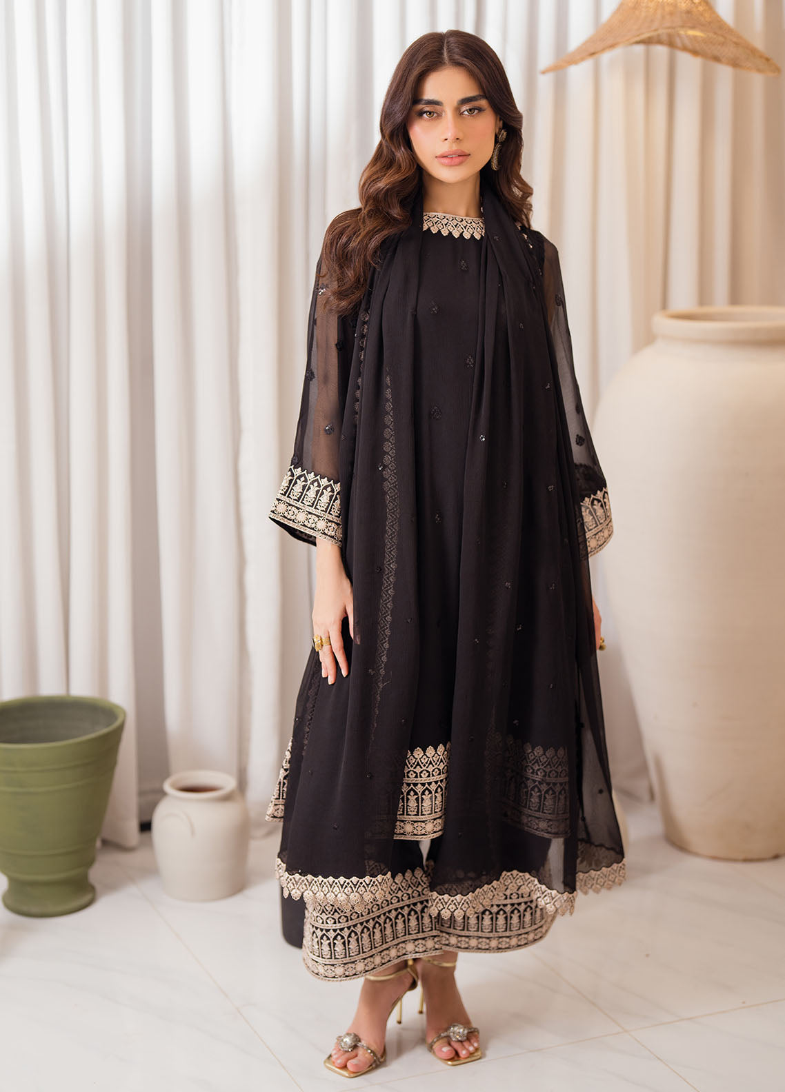 Azure Ensembles Unstitched Festive Collection 2024 Midnight Elegance