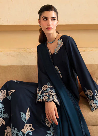 Azure Pret Embroidered Bamber Silk 3 Piece Suit Oceanic Dazzle