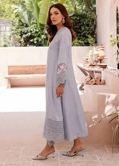 Azure Pret Embroidered Silk 2 Piece Suit Crystal Cascade