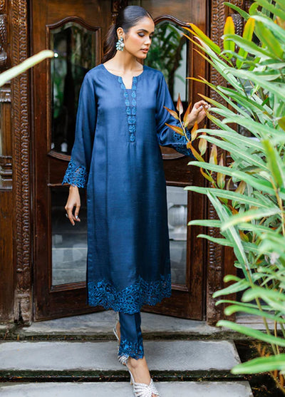 Azure Pret Embroidered Silk 2 Piece Suit Tranquil Dream