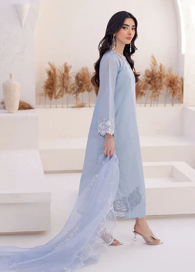 Azure Pret Embroidered Silk 3 Piece Suit Ashen Grace