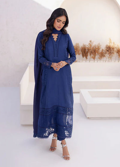 Azure Pret Embroidered Silk 3 Piece Suit Imperial Iris