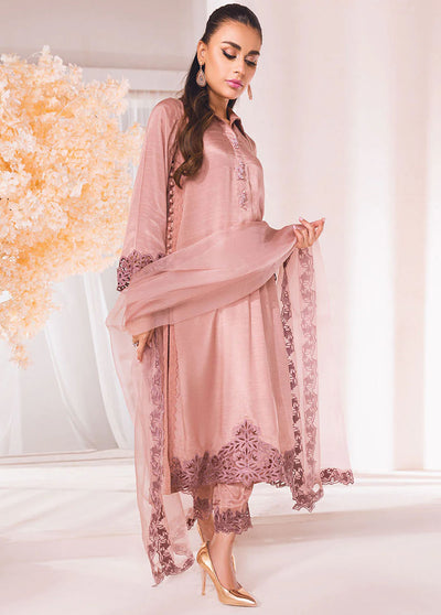 Azure Pret Luxury Raw Silk 3 Piece Suit AZU23D Rose Candy