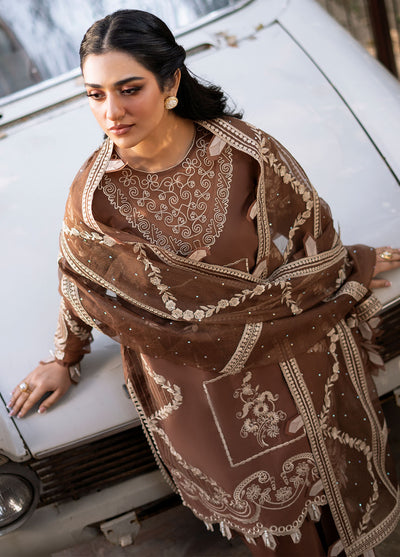 Blossom by Fozia Khalid Embroidered Lawn Suits Unstitched 3 Piece FK25B FK-7005 Spirea