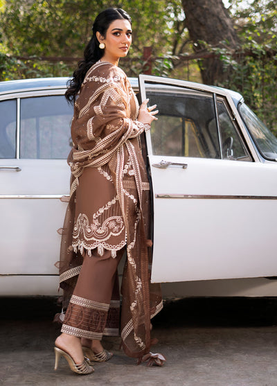 Blossom by Fozia Khalid Embroidered Lawn Suits Unstitched 3 Piece FK25B FK-7005 Spirea