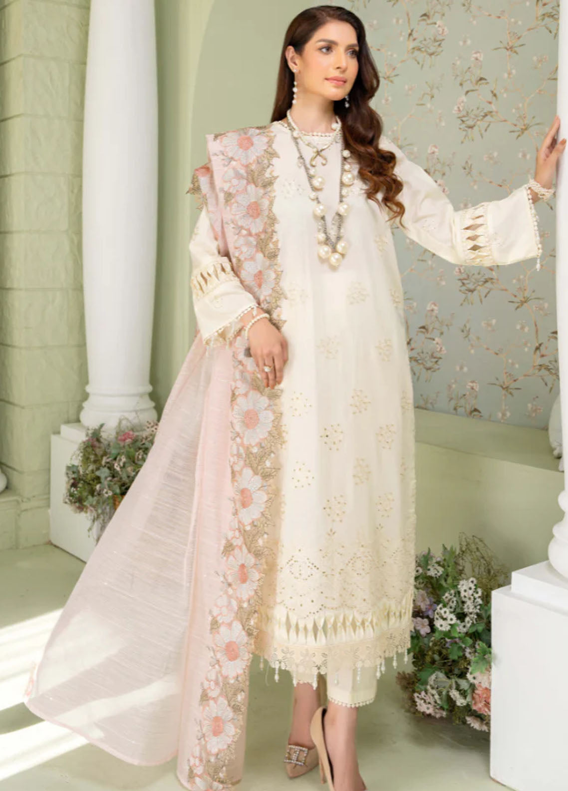 Baad e Baharan by Humdum Unstitched Lawn Collection 2024  D-01