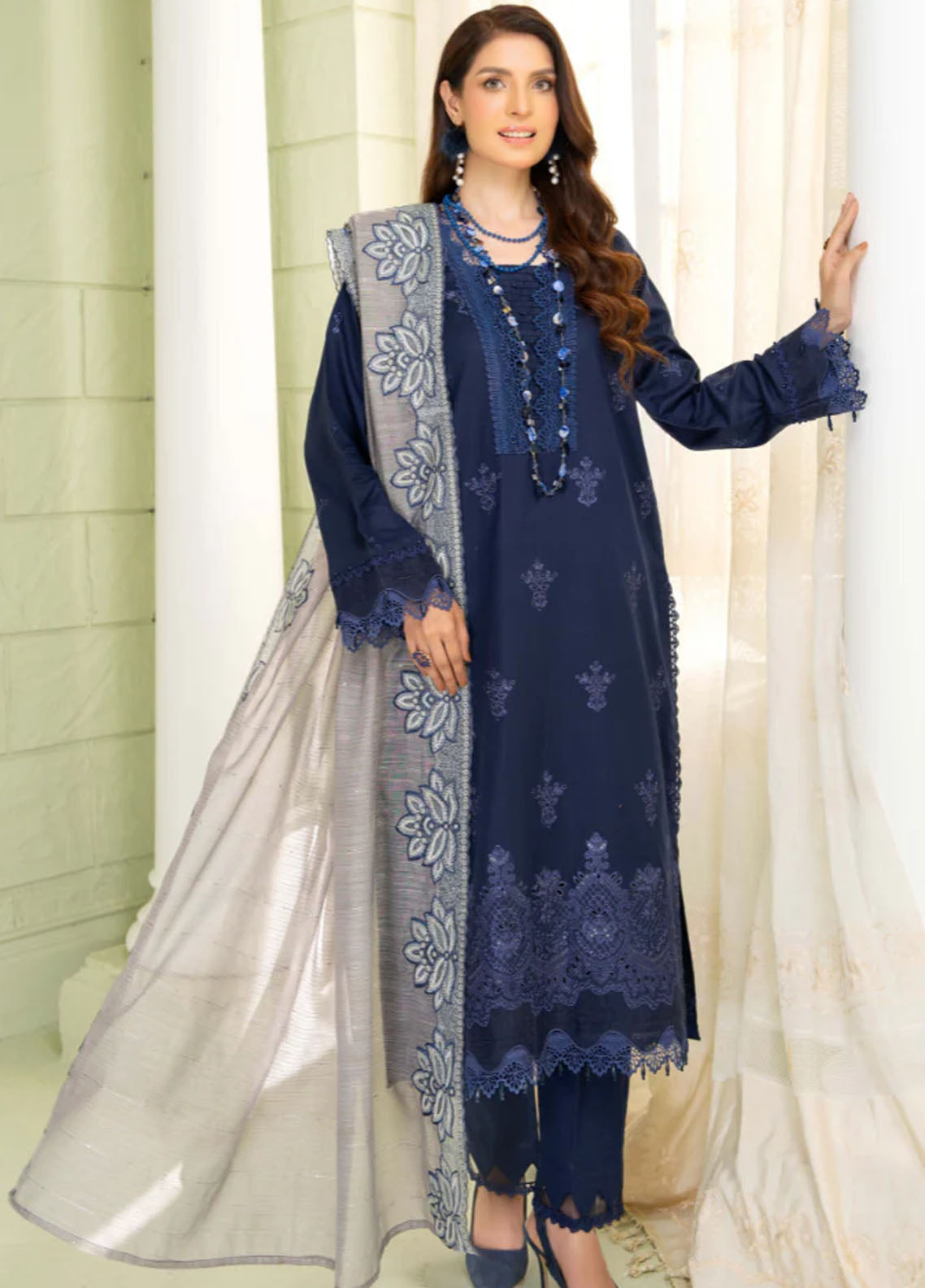 Baad e Baharan by Humdum Unstitched Lawn Collection 2024 D-03