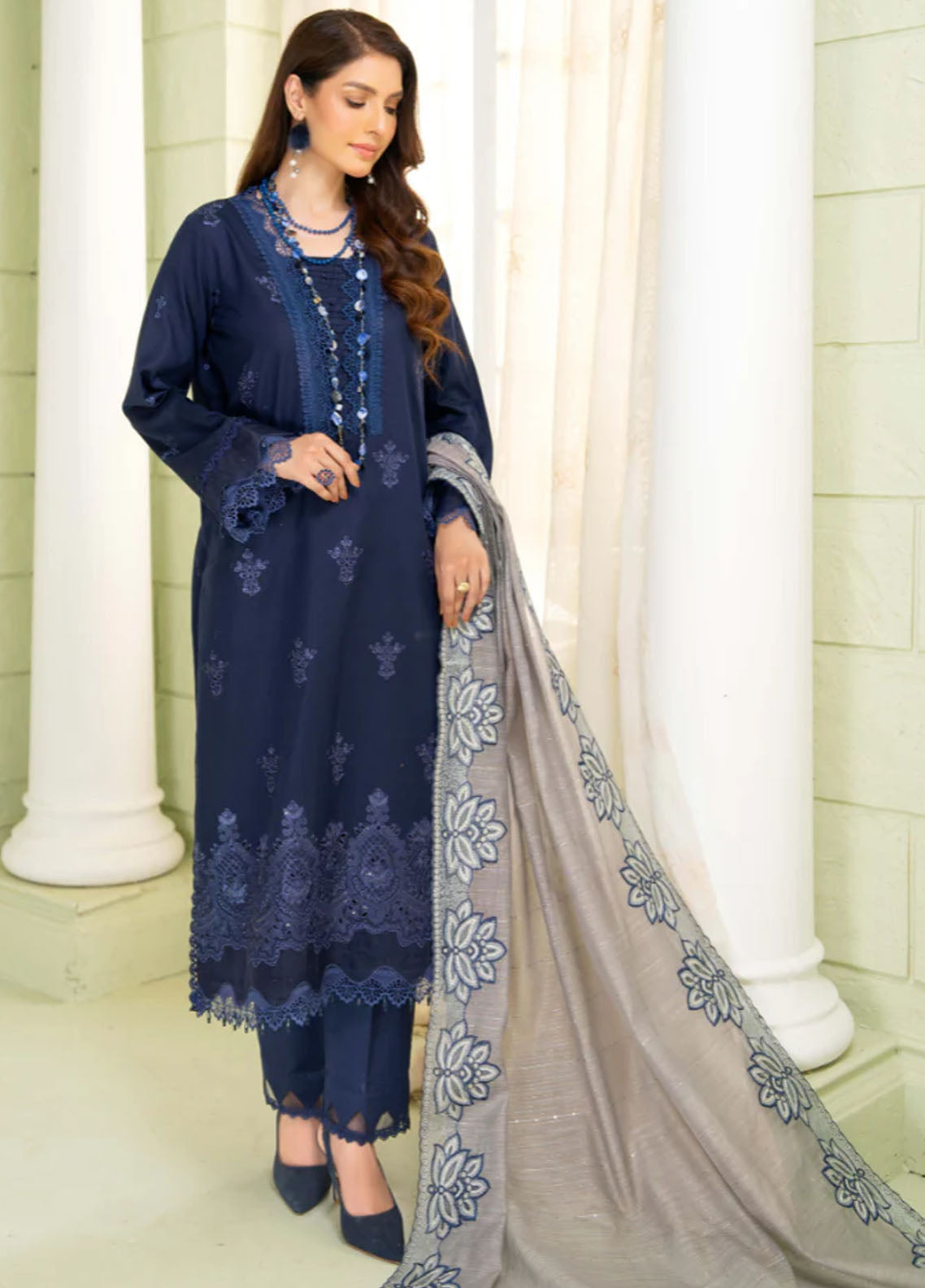 Baad e Baharan by Humdum Unstitched Lawn Collection 2024 D-03