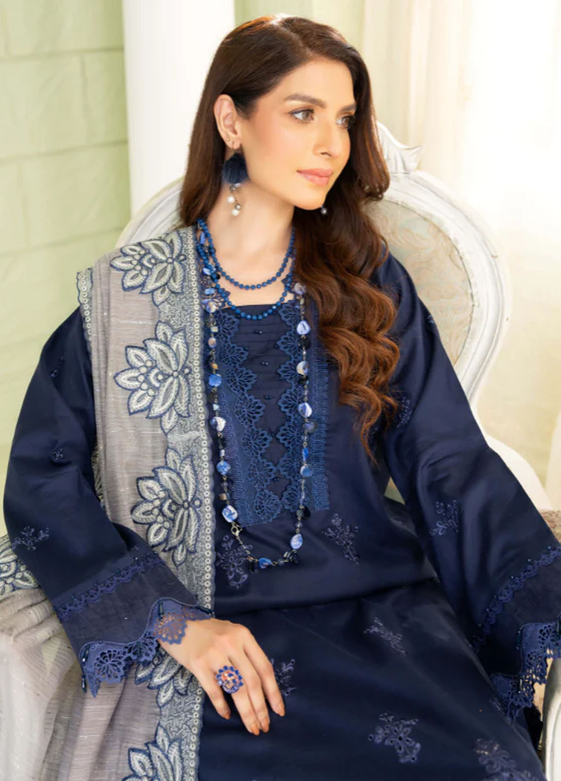 Baad e Baharan by Humdum Unstitched Lawn Collection 2024 D-03