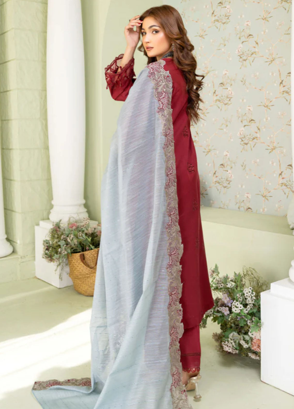 Baad e Baharan by Humdum Unstitched Lawn Collection 2024 D-08