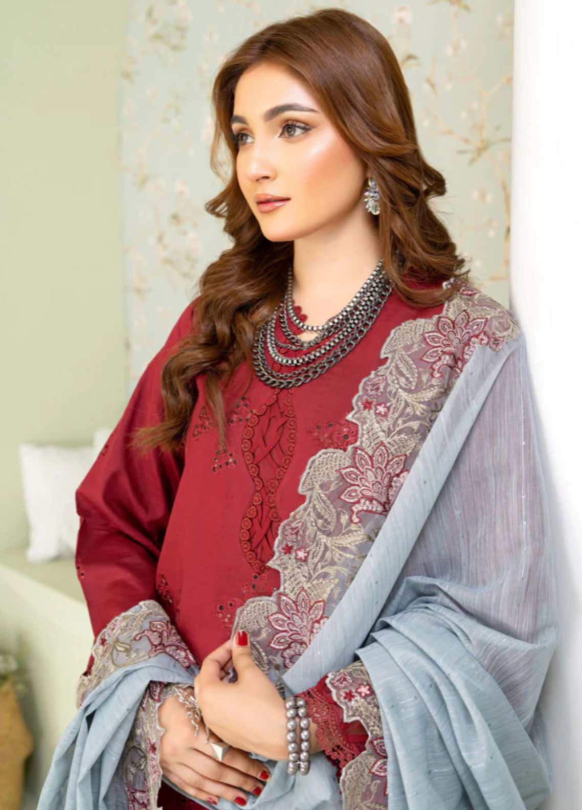 Baad e Baharan by Humdum Unstitched Lawn Collection 2024 D-08