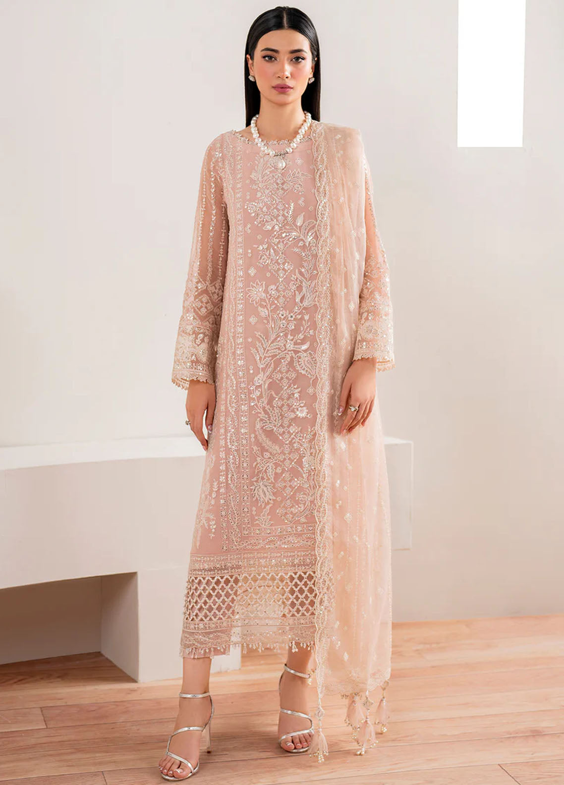 Baroque Embroidered Chiffon Suits Unstitched 3 Piece BQ25EF UF-681