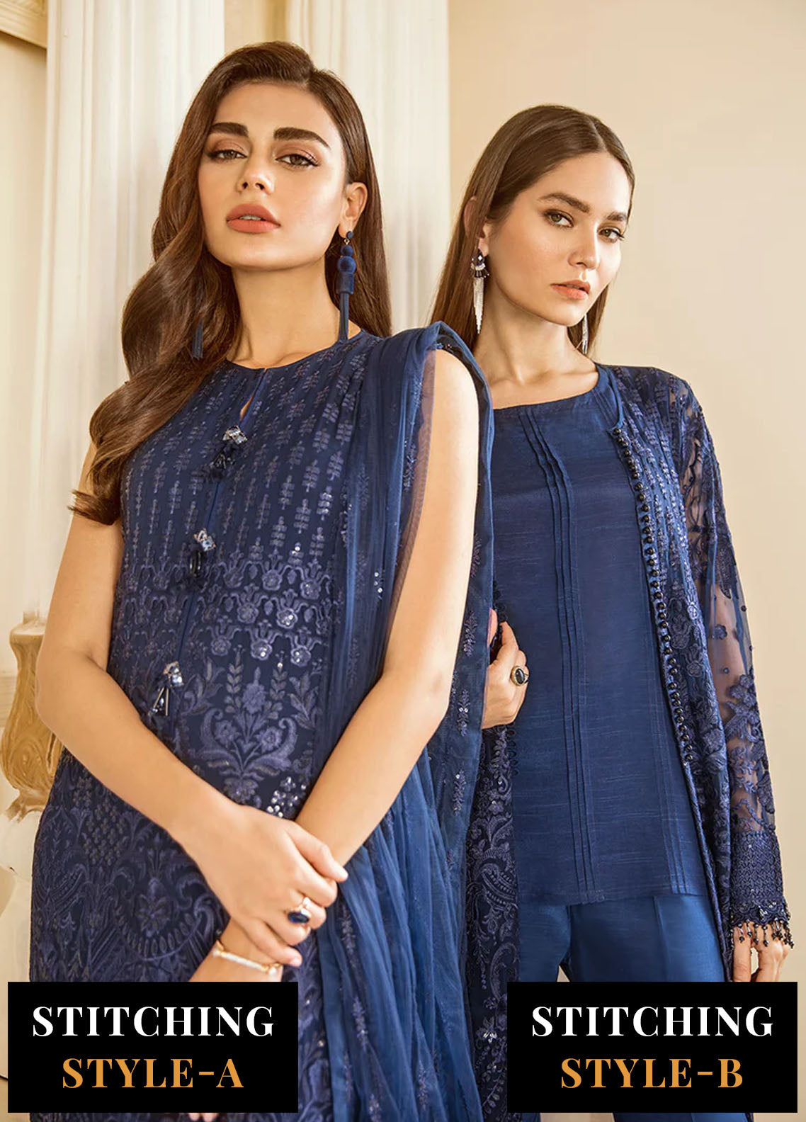 Baroque Embroidered Chiffon Suits Unstitched 3 Piece BQ25UF Delph
